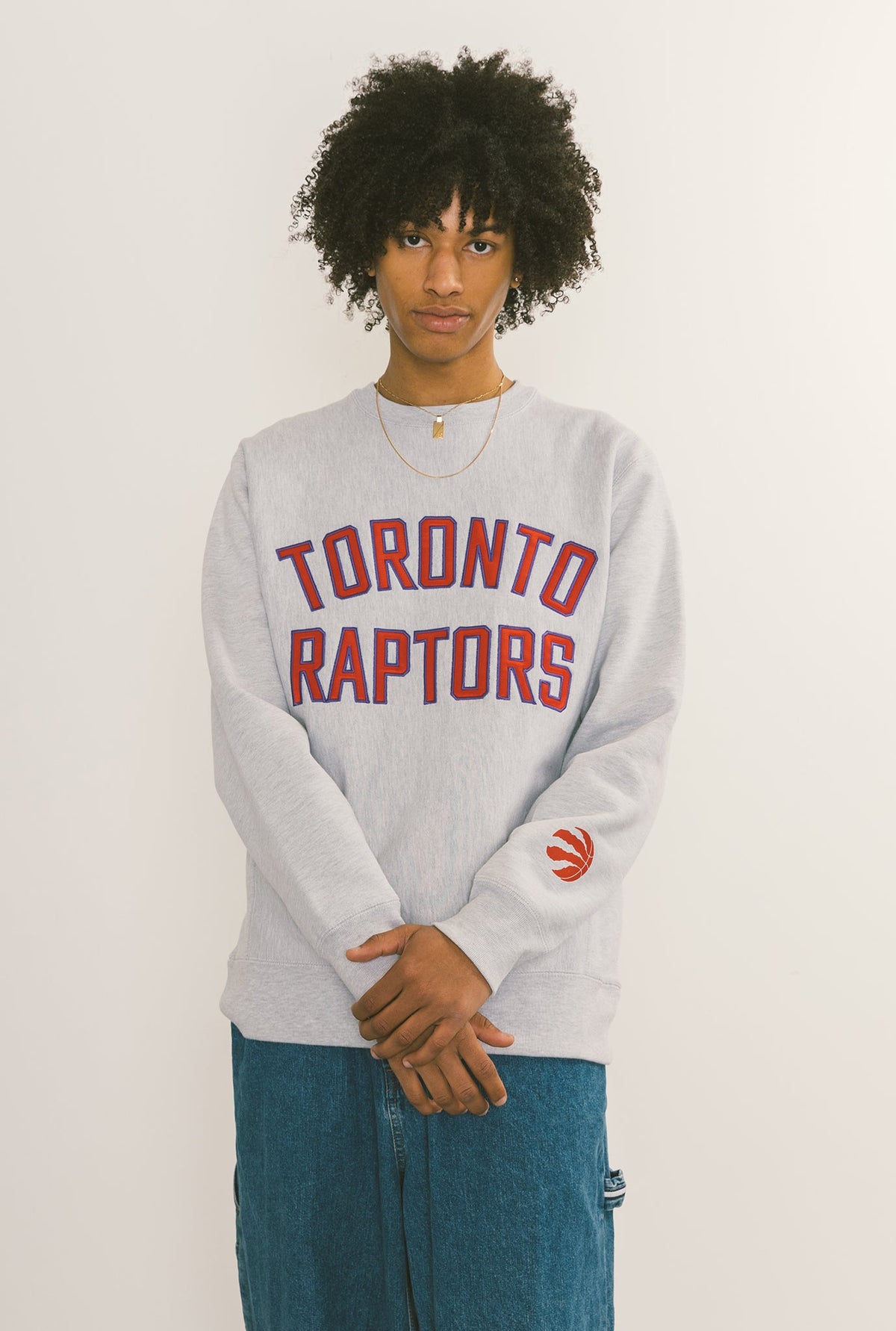 Toronto Raptors Collegiate Crewneck - Grey