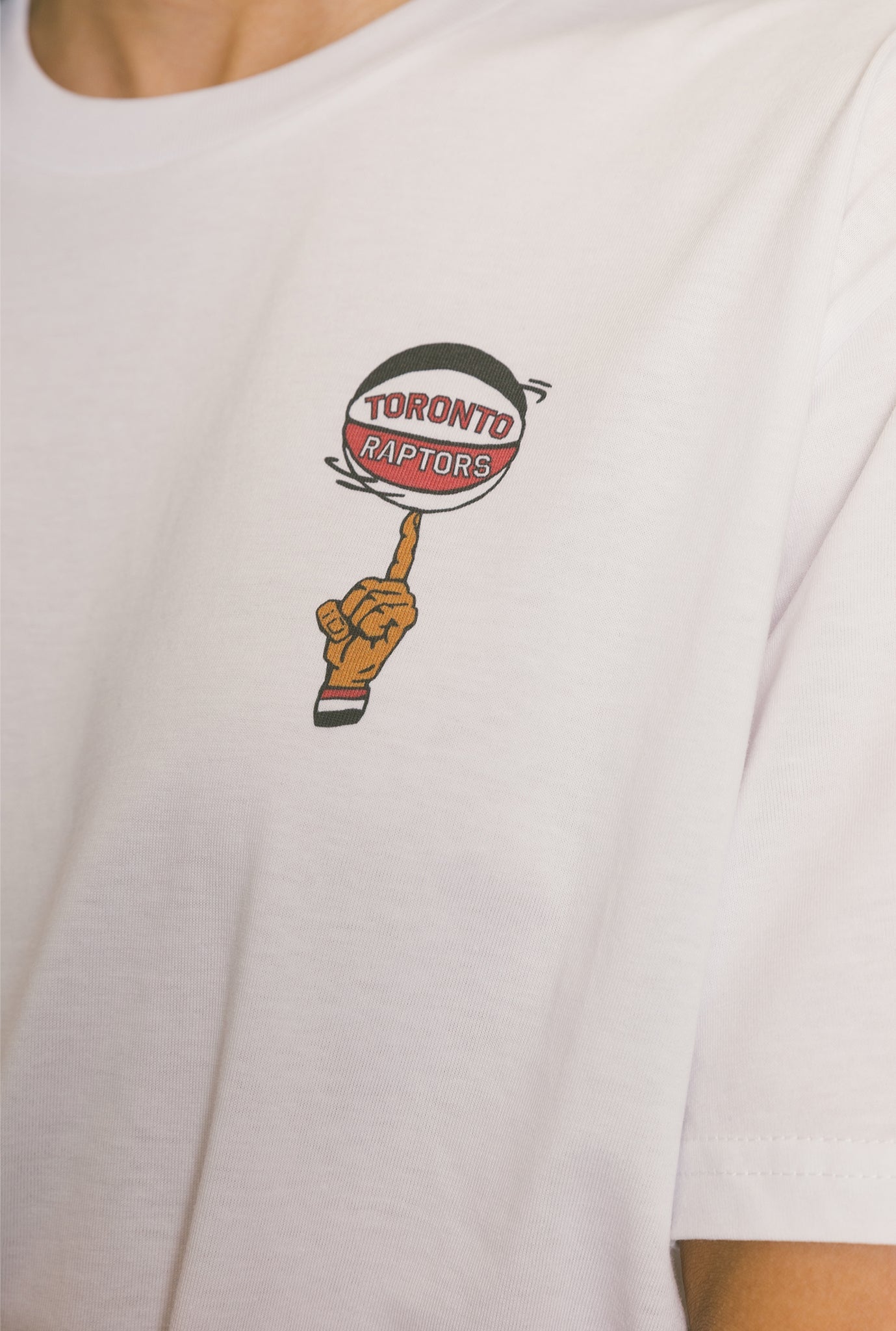 Toronto Raptors Spinning Ball Logo T-Shirt - White