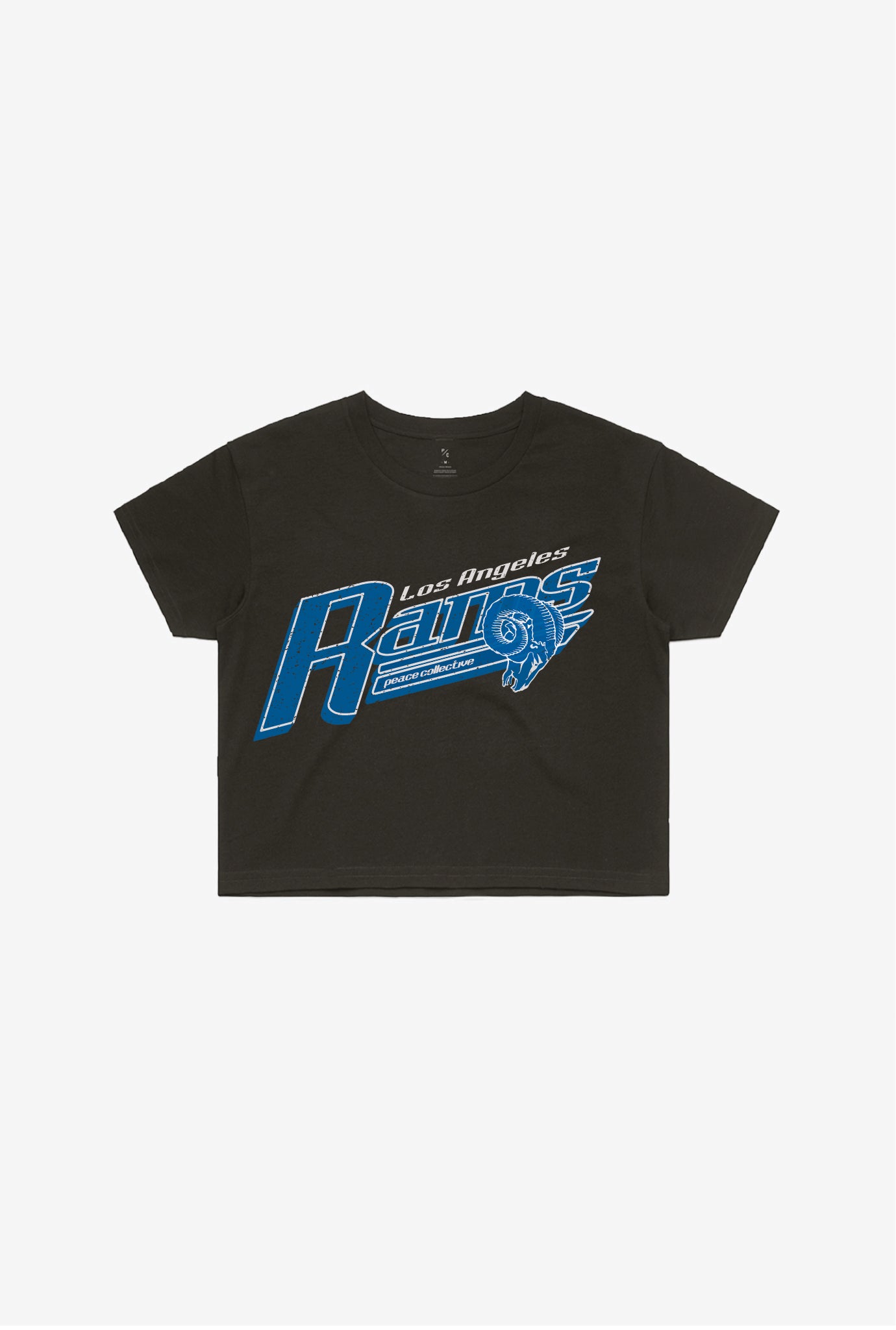 Los Angeles Rams Vintage Cropped T-Shirt - Black