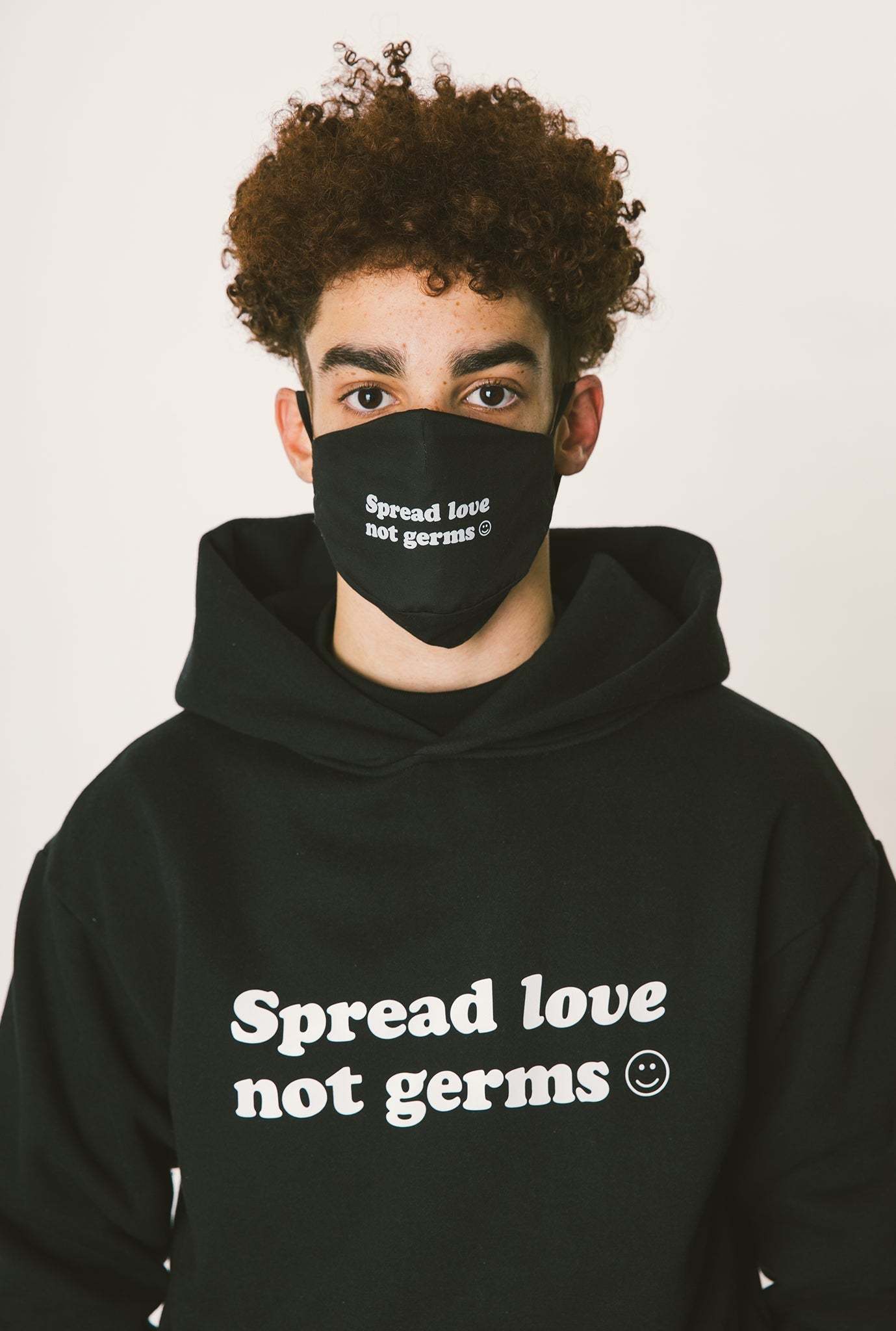 Spread Love, Not Germs Oversized Hoodie - Black