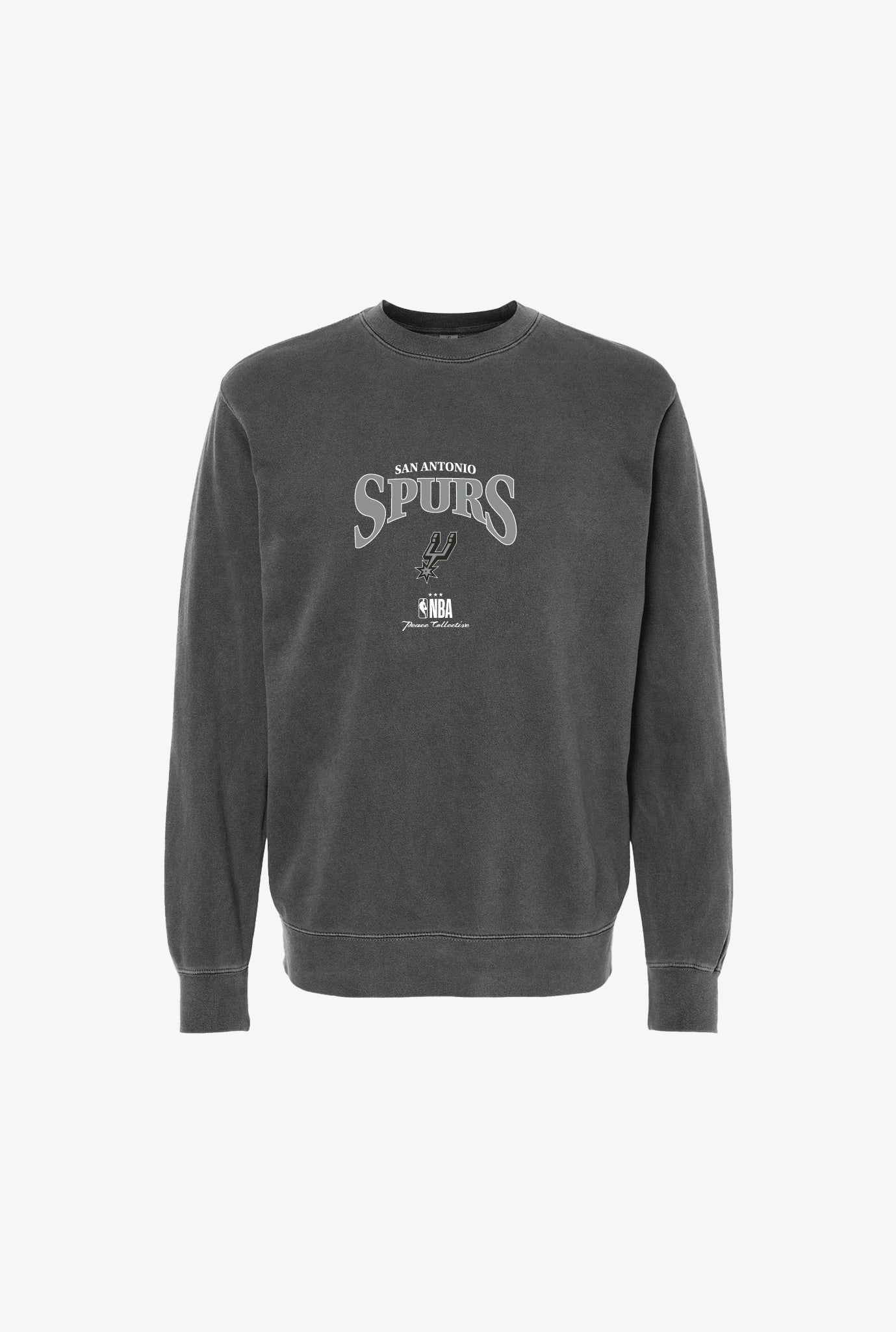 San Antonio Spurs Pigment Dye Crewneck - Black