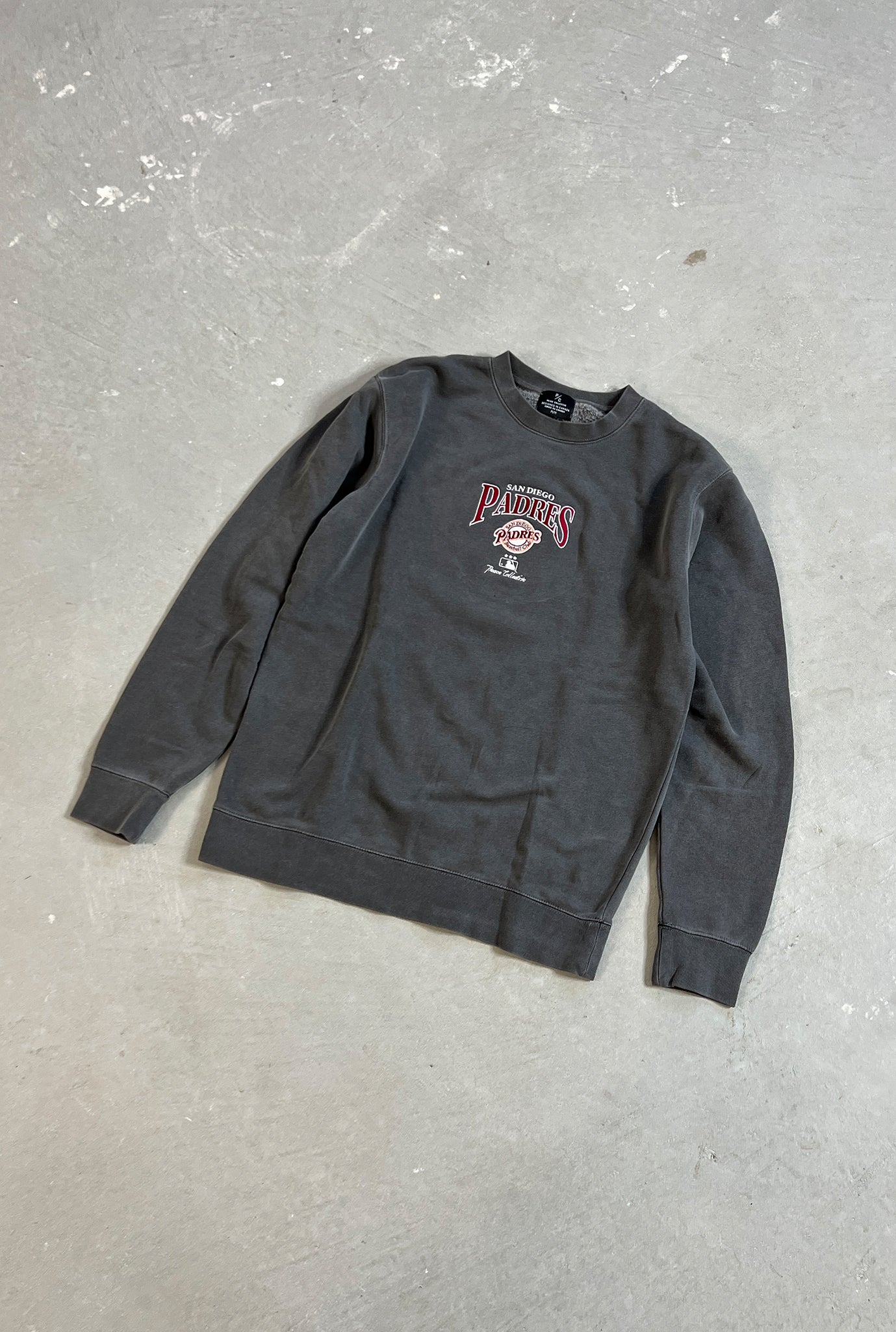 San Diego Padres Vintage Embroidered Crewneck - Black