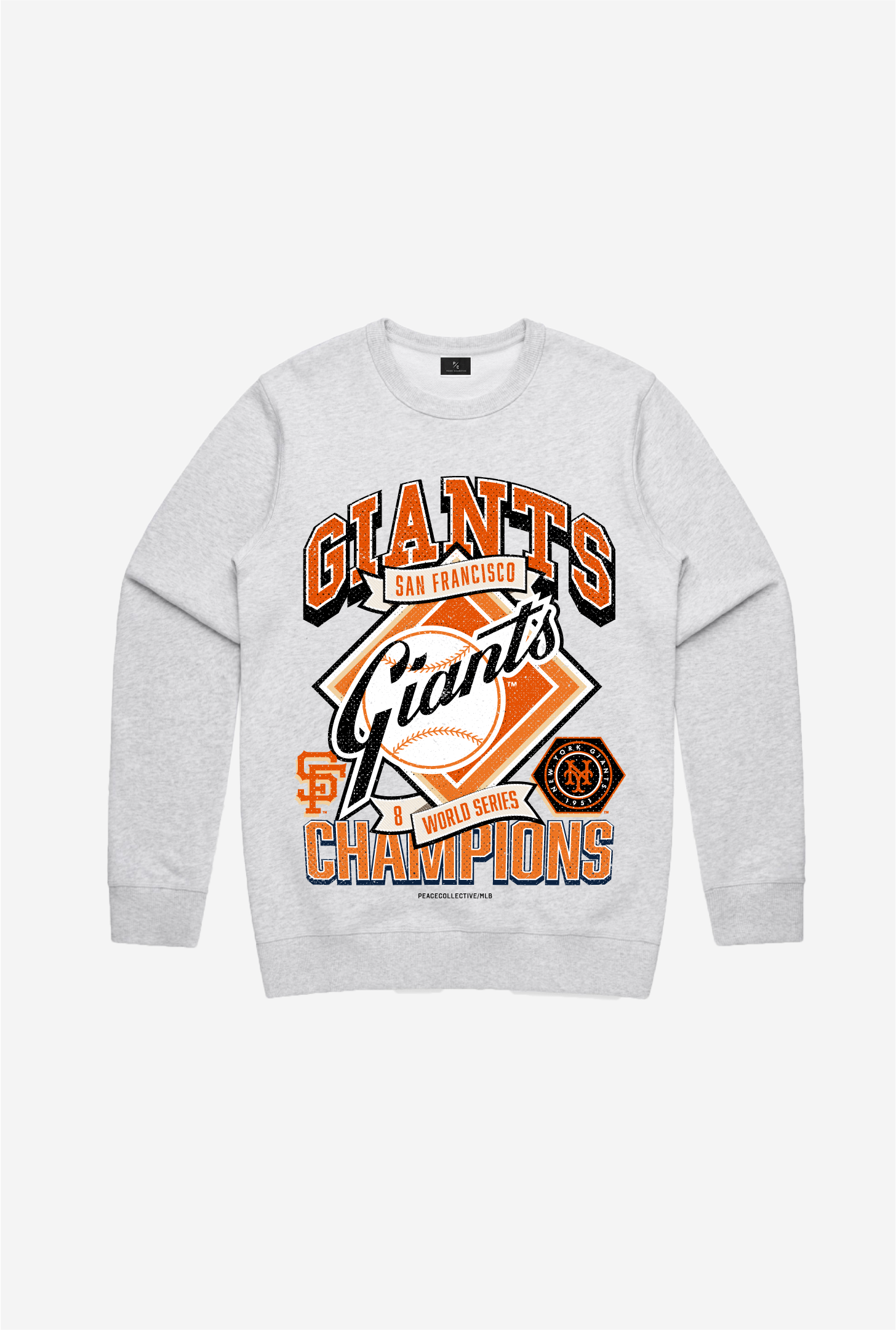 San Francisco Giants Vintage Cooperstown Collection Crewneck - Ash