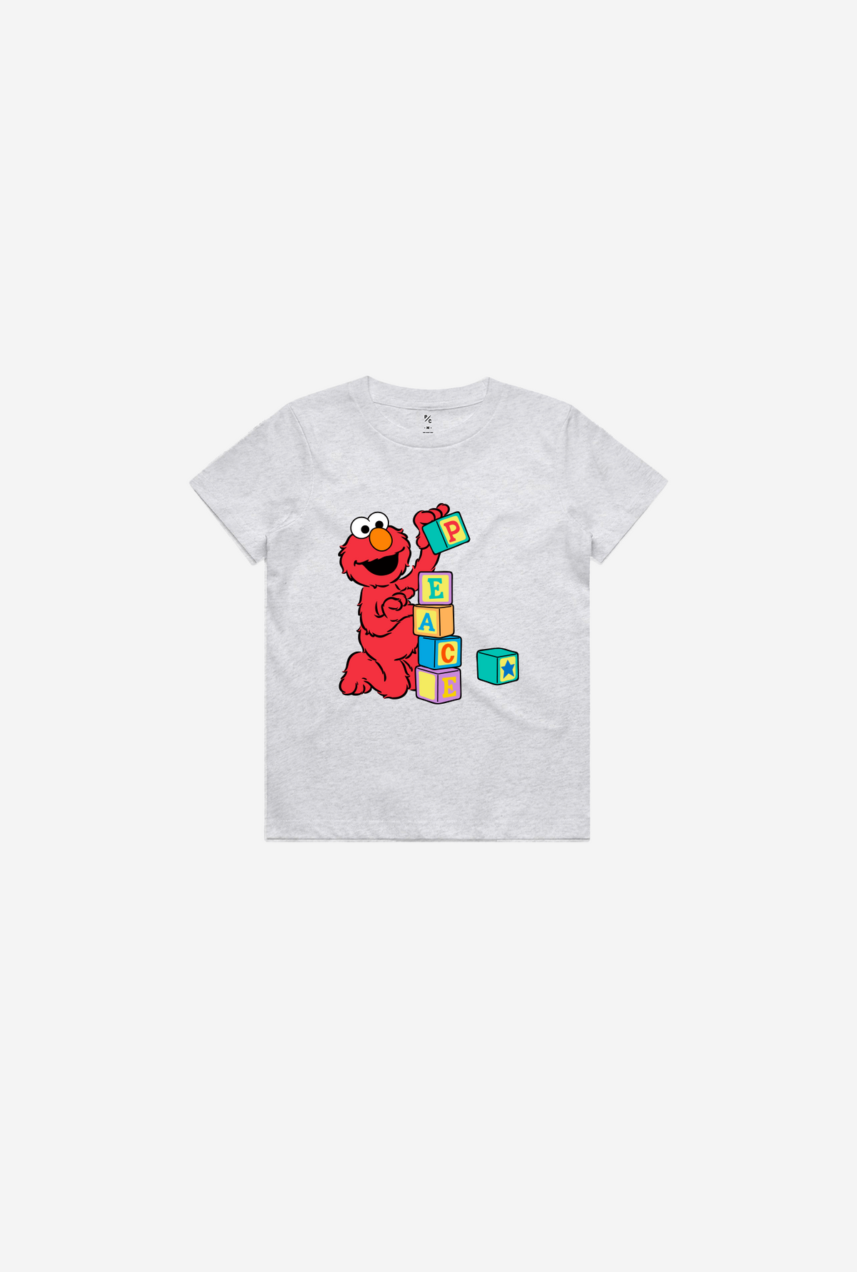 P/C x Sesame Street Building Blocks Kids T-Shirt - Grey