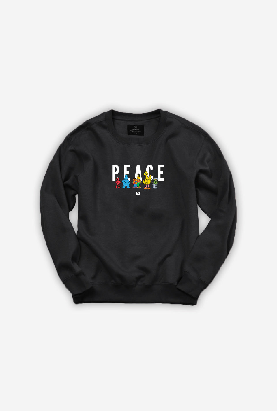 Pull ras du cou Peace de P/C x Sesame Street - Noir