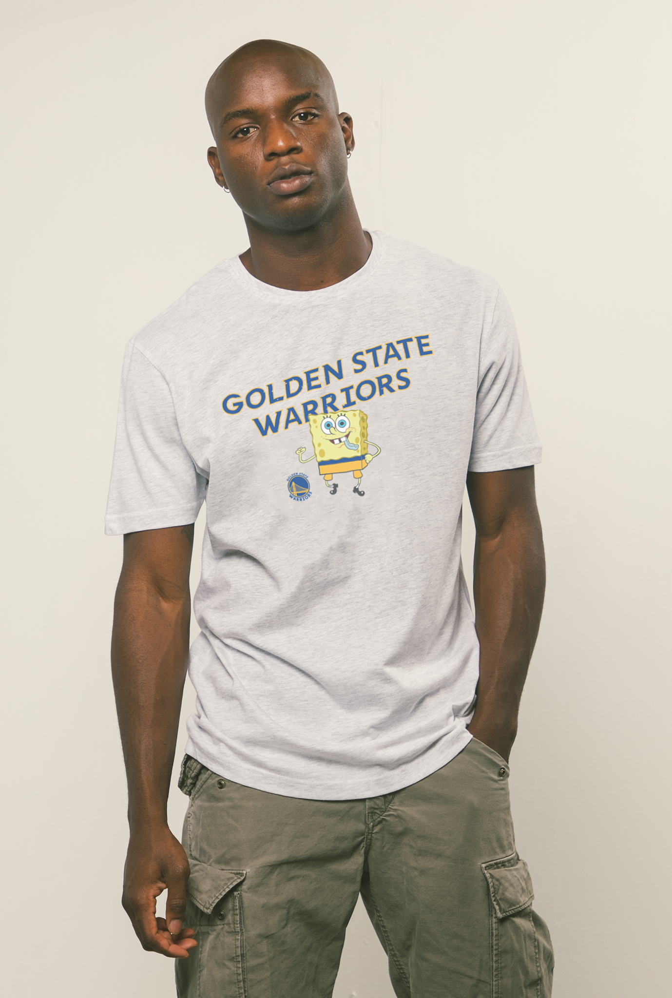 Golden State Warriors Spongebob T-Shirt - Ash