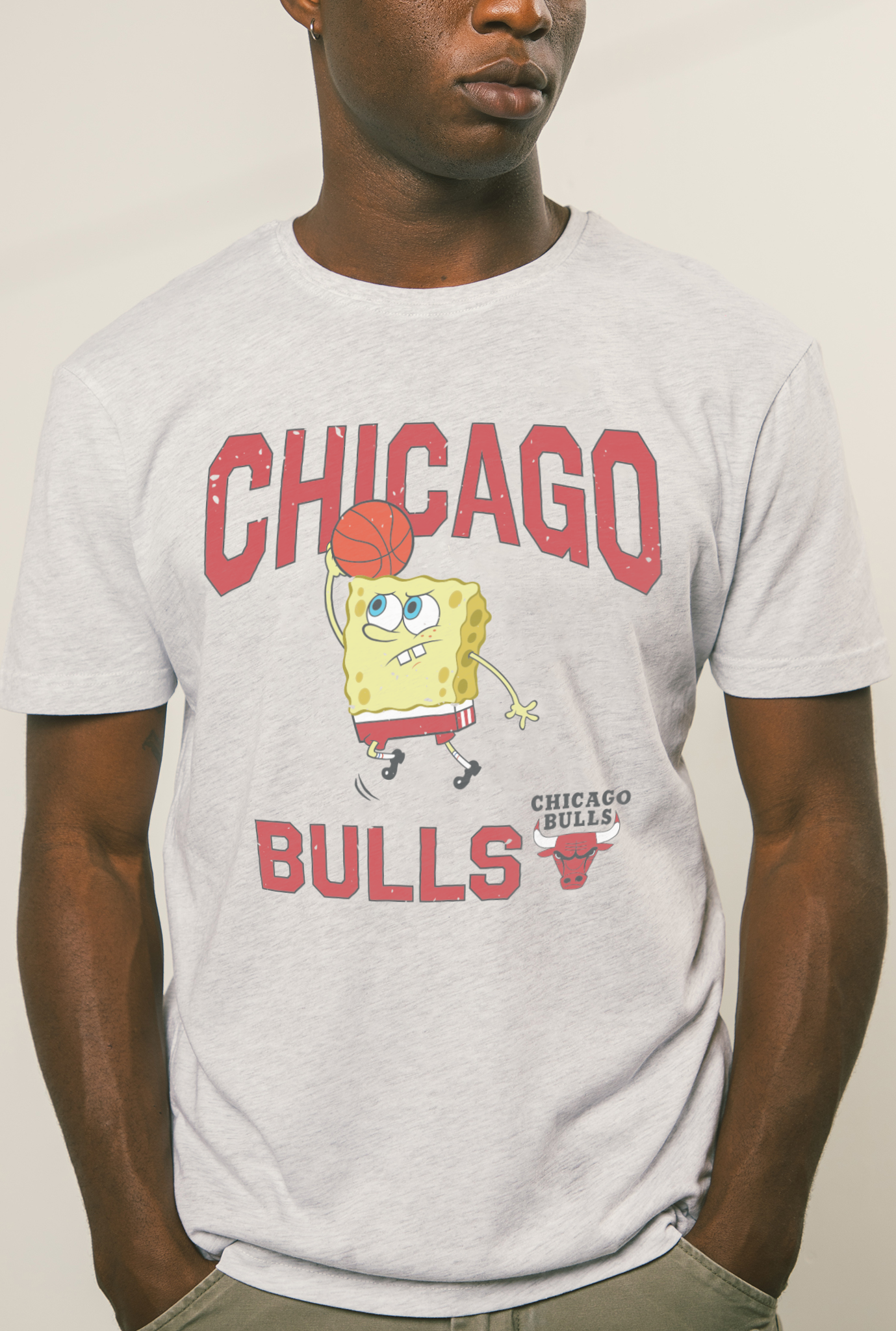 Chicago Bulls Spongebob T-Shirt - Ash