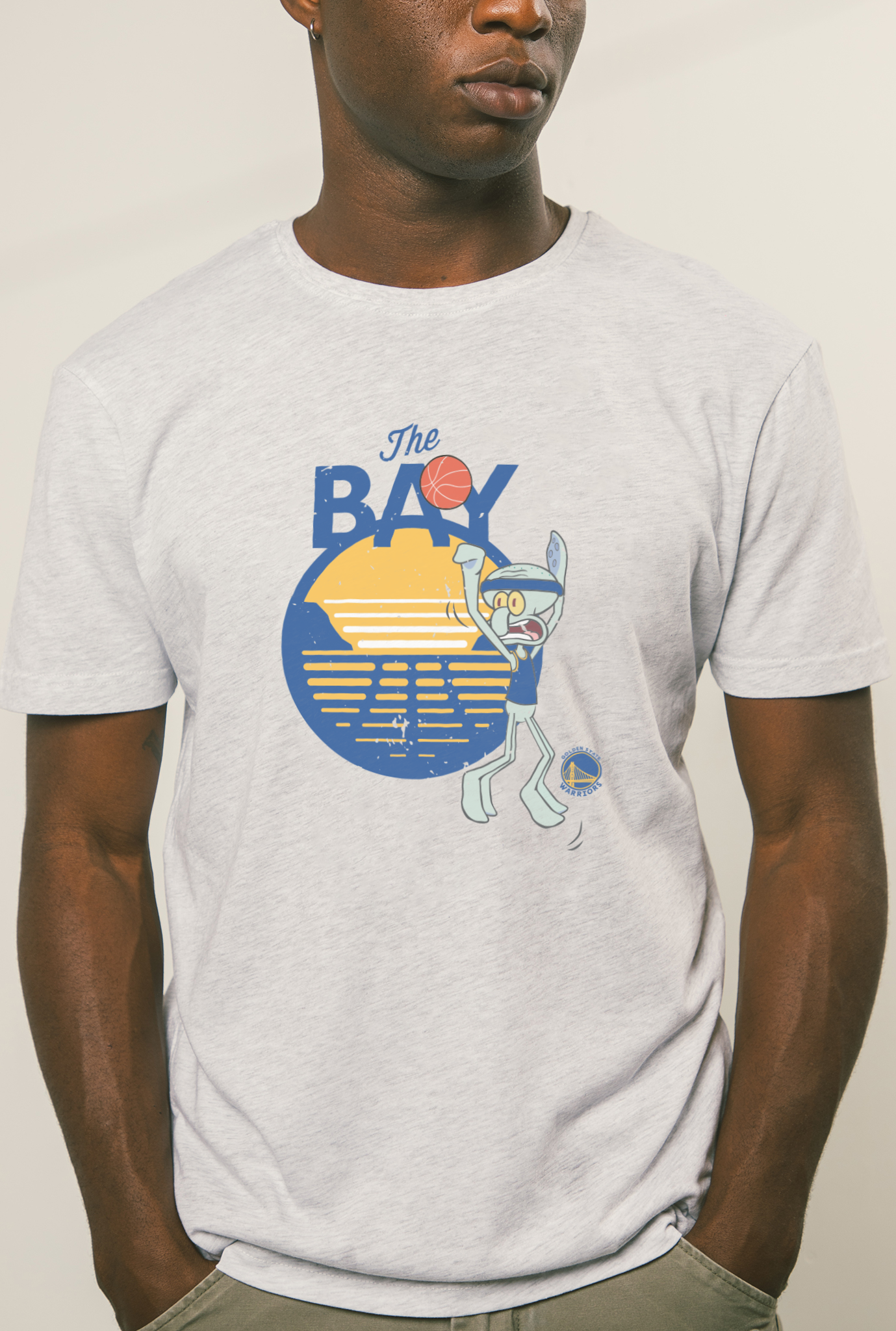 Golden State Warriors Squidward T-Shirt - Ash
