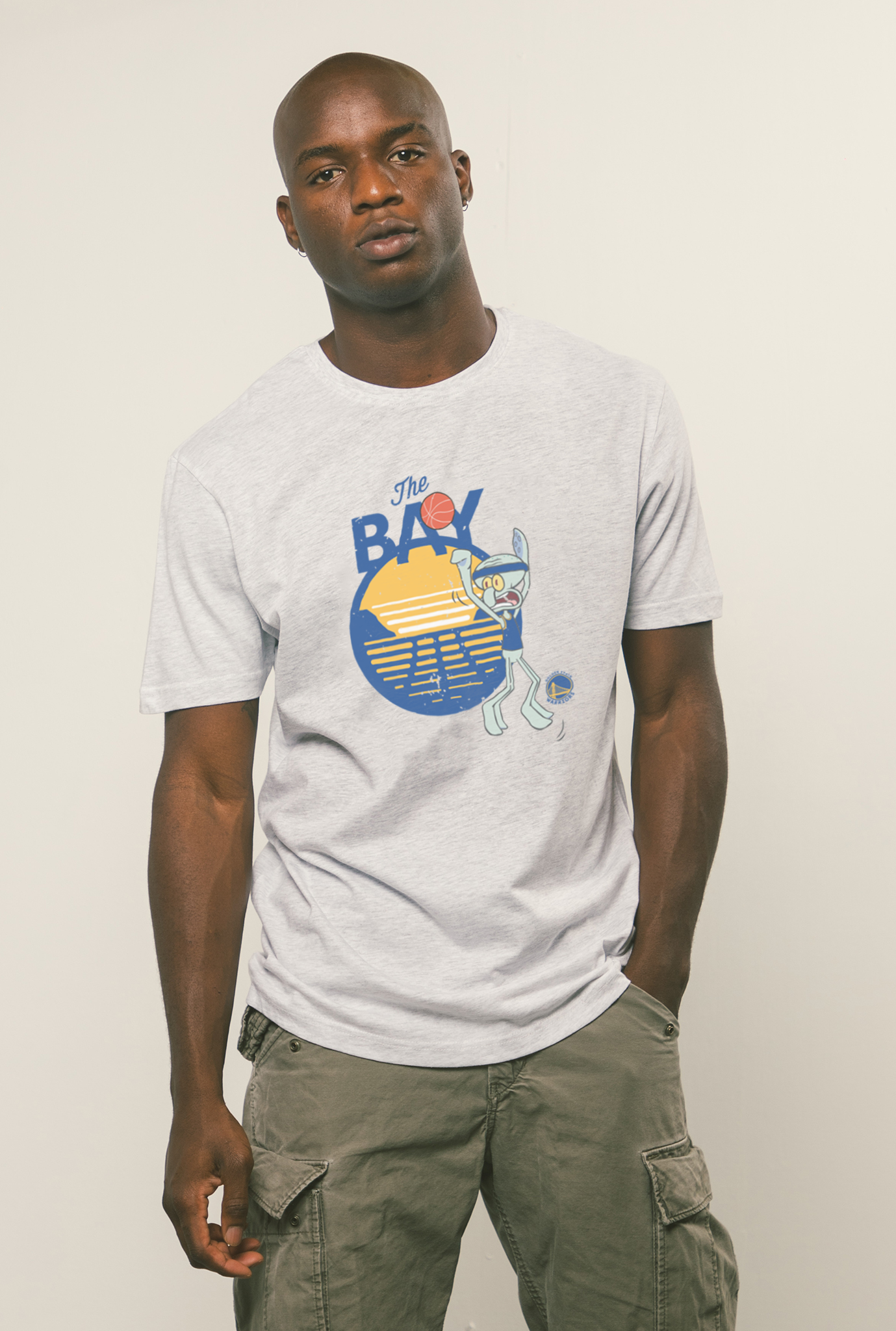 Golden State Warriors Squidward T-Shirt - Ash