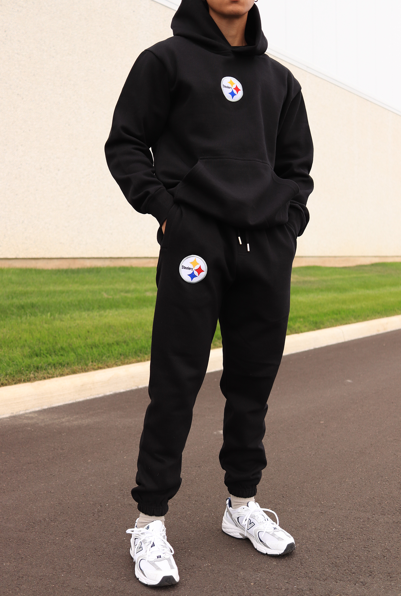 Pittsburgh Steelers Logo Heavyweight Hoodie - Black