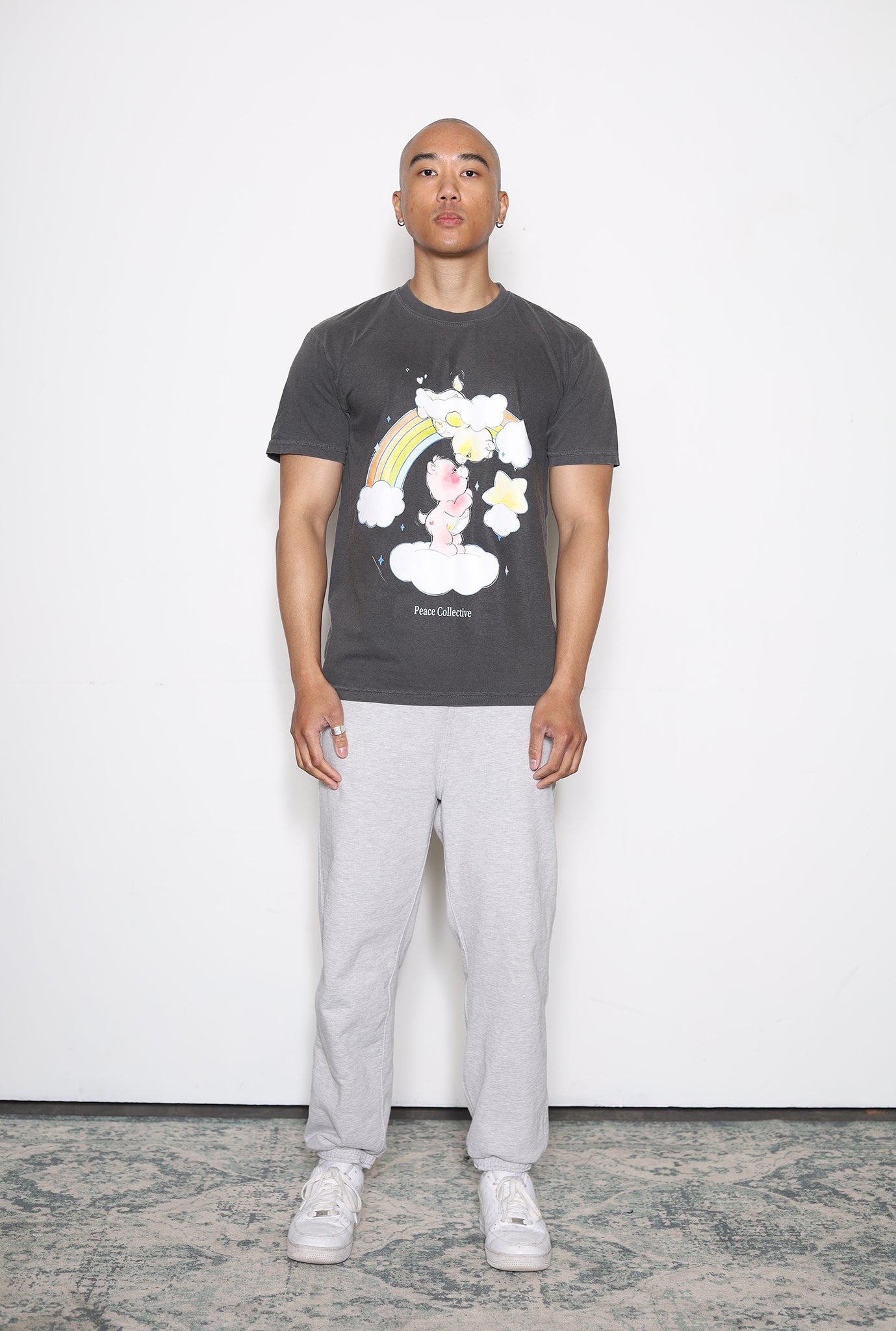 Care Bears In the Clouds T Shirt - Black