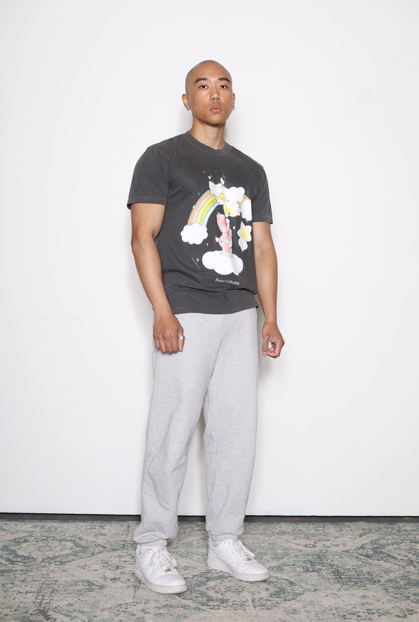 Care Bears In the Clouds T Shirt - Black