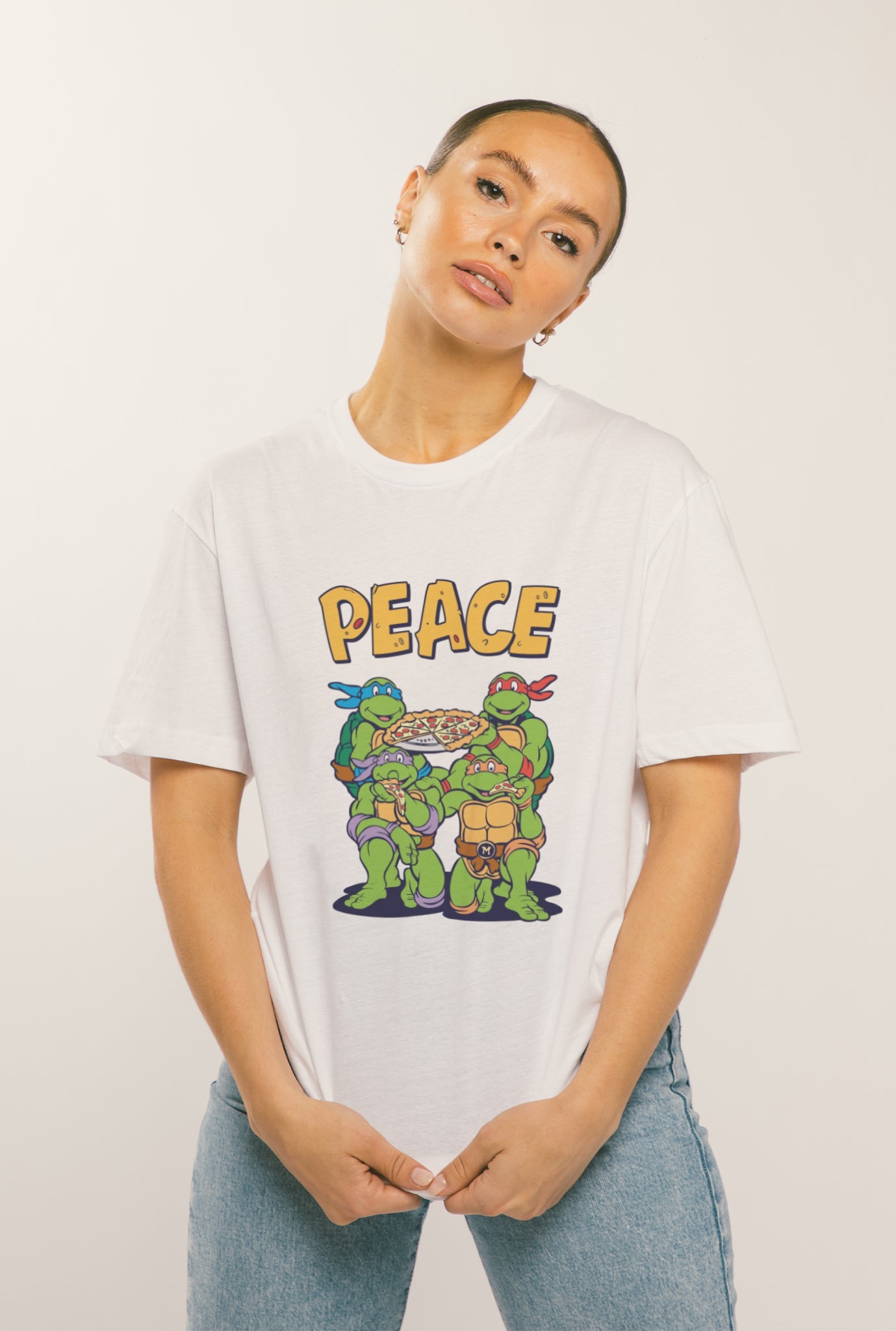 P/C x TMNT Peace Pizza T-Shirt - White
