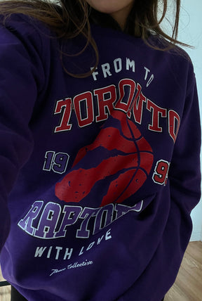 Toronto Raptors Washed Crewneck - Purple