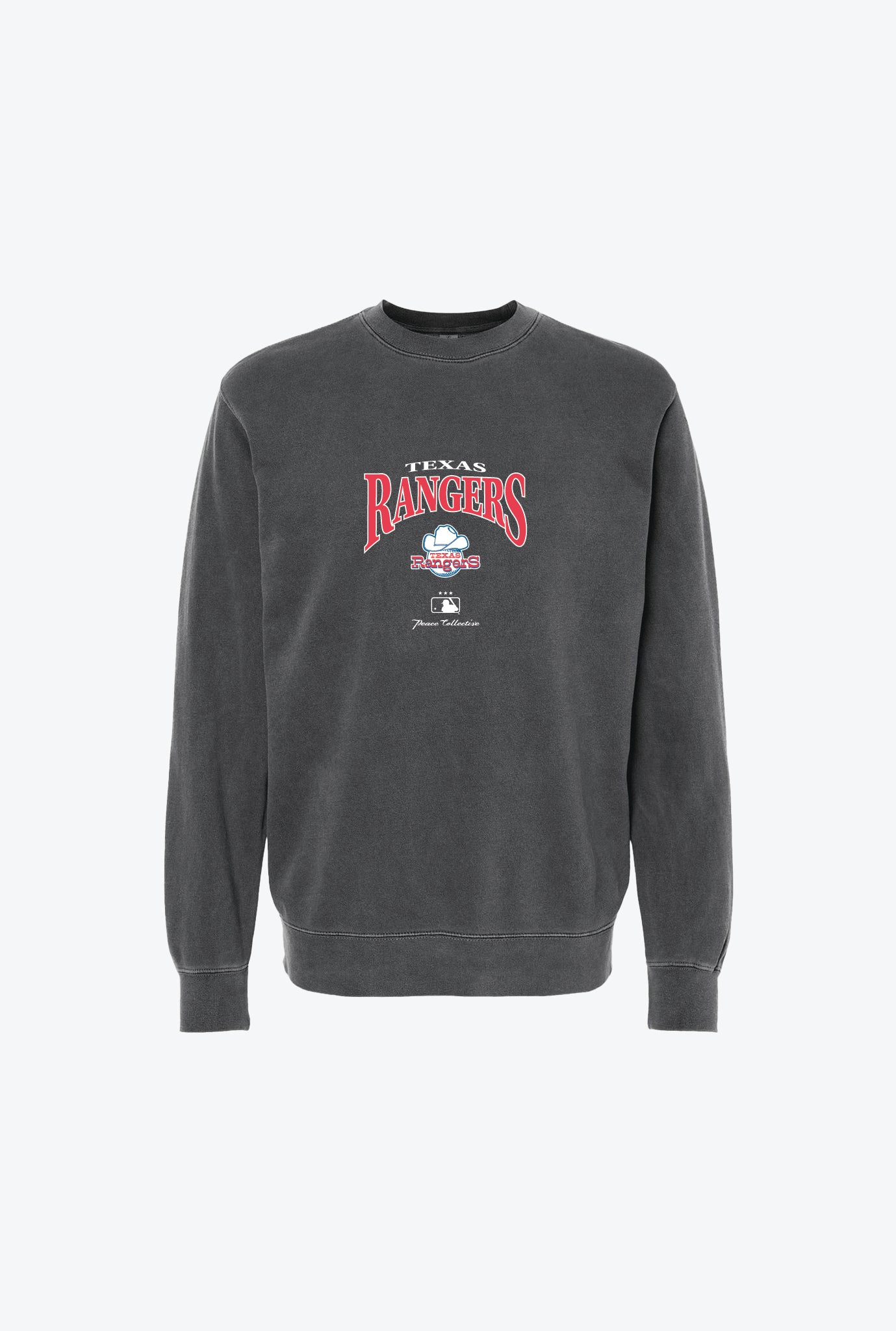 Texas Rangers Pigment Dye Crewneck - Black