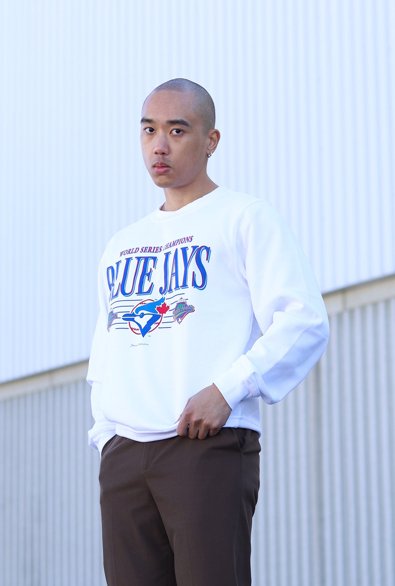 Toronto Blue Jays Throwback Crewneck - White