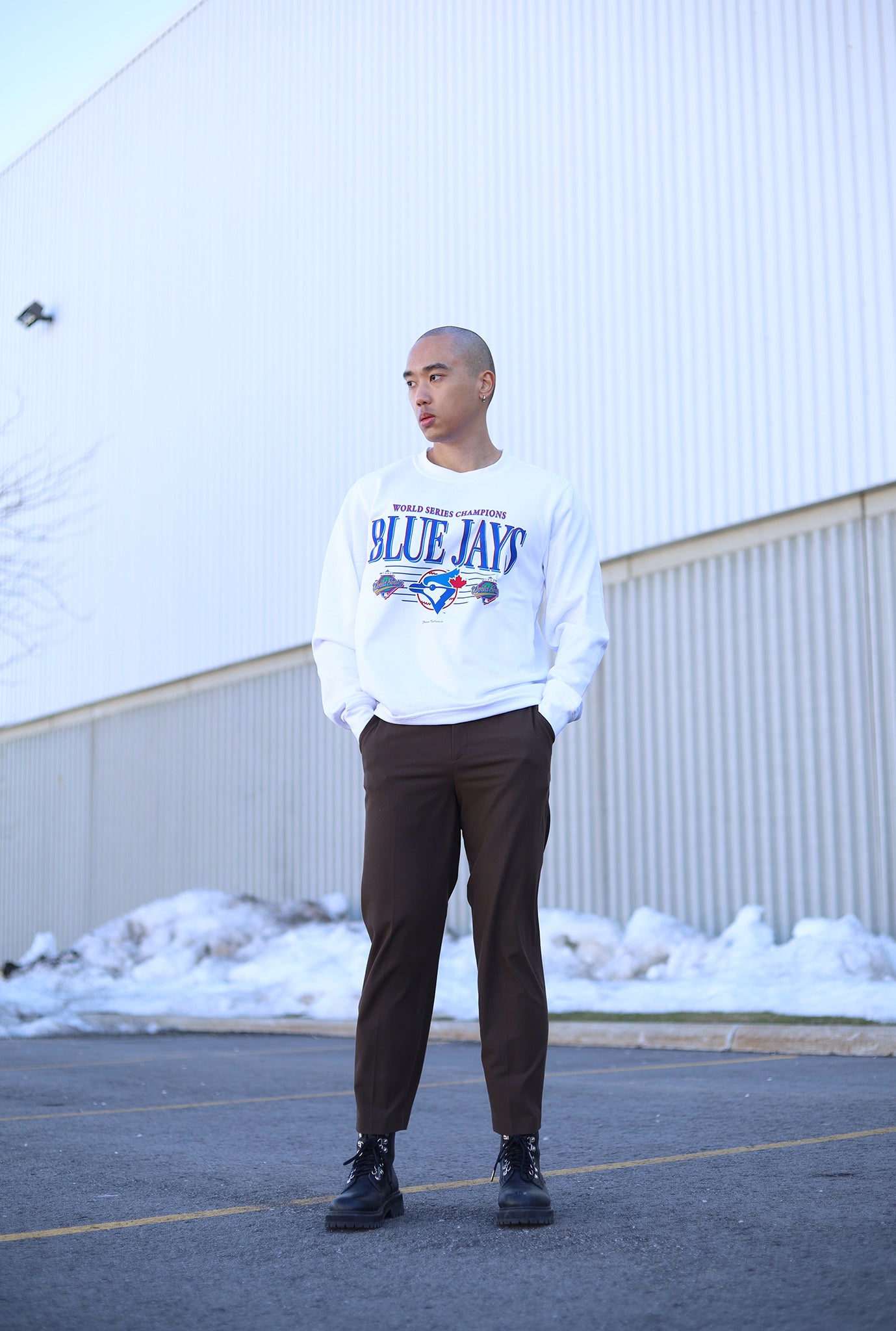 Toronto Blue Jays Throwback Crewneck - White