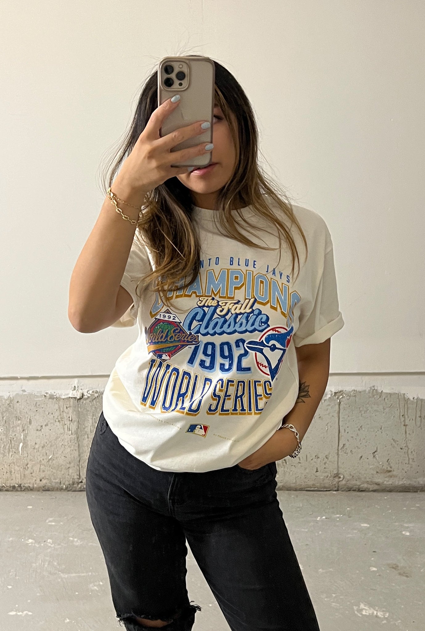 Toronto Blue Jays 1992 World Series Cooperstown Collection Premium T-Shirt - Natur