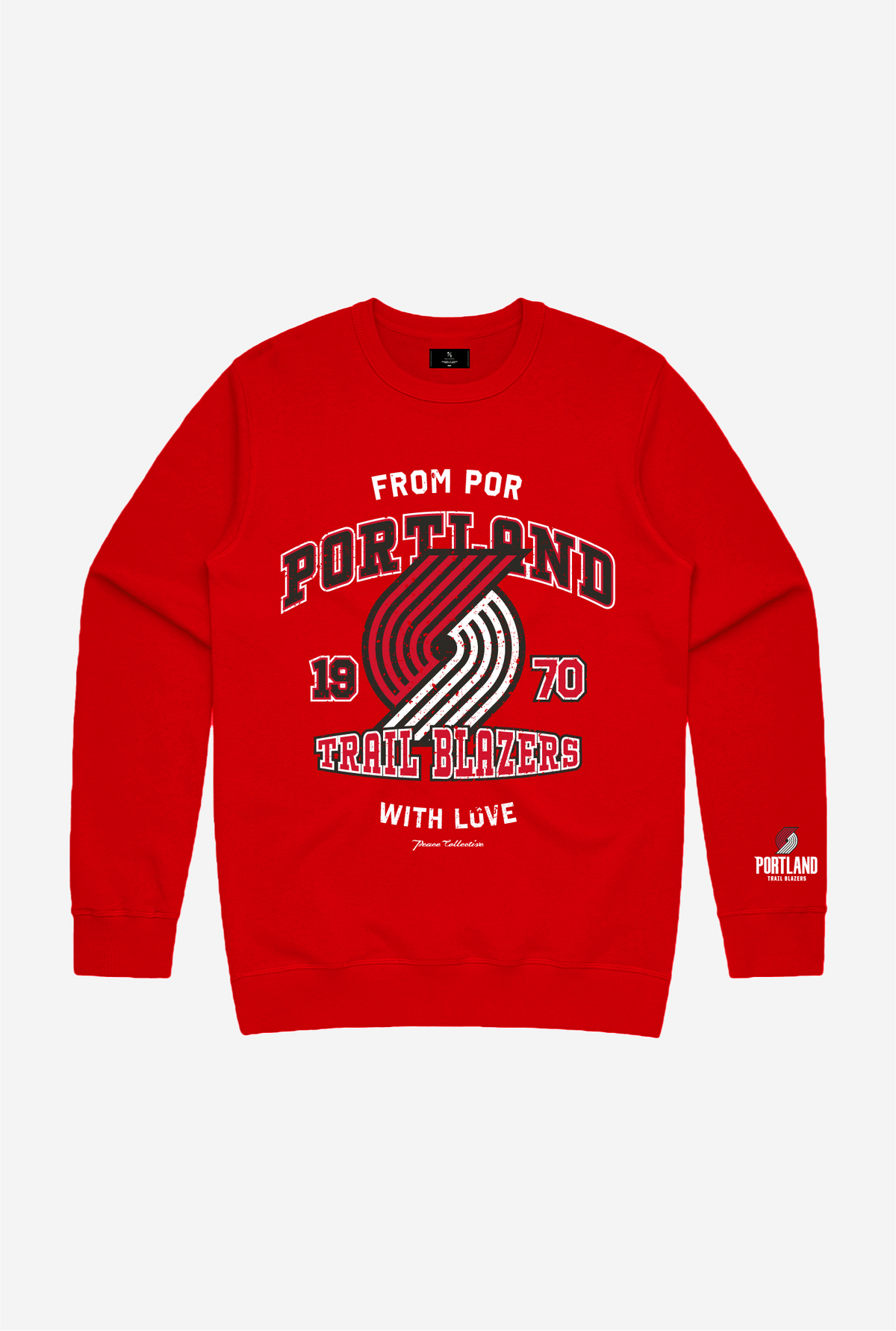 Portland Trail Blazers Washed Crewneck - Red