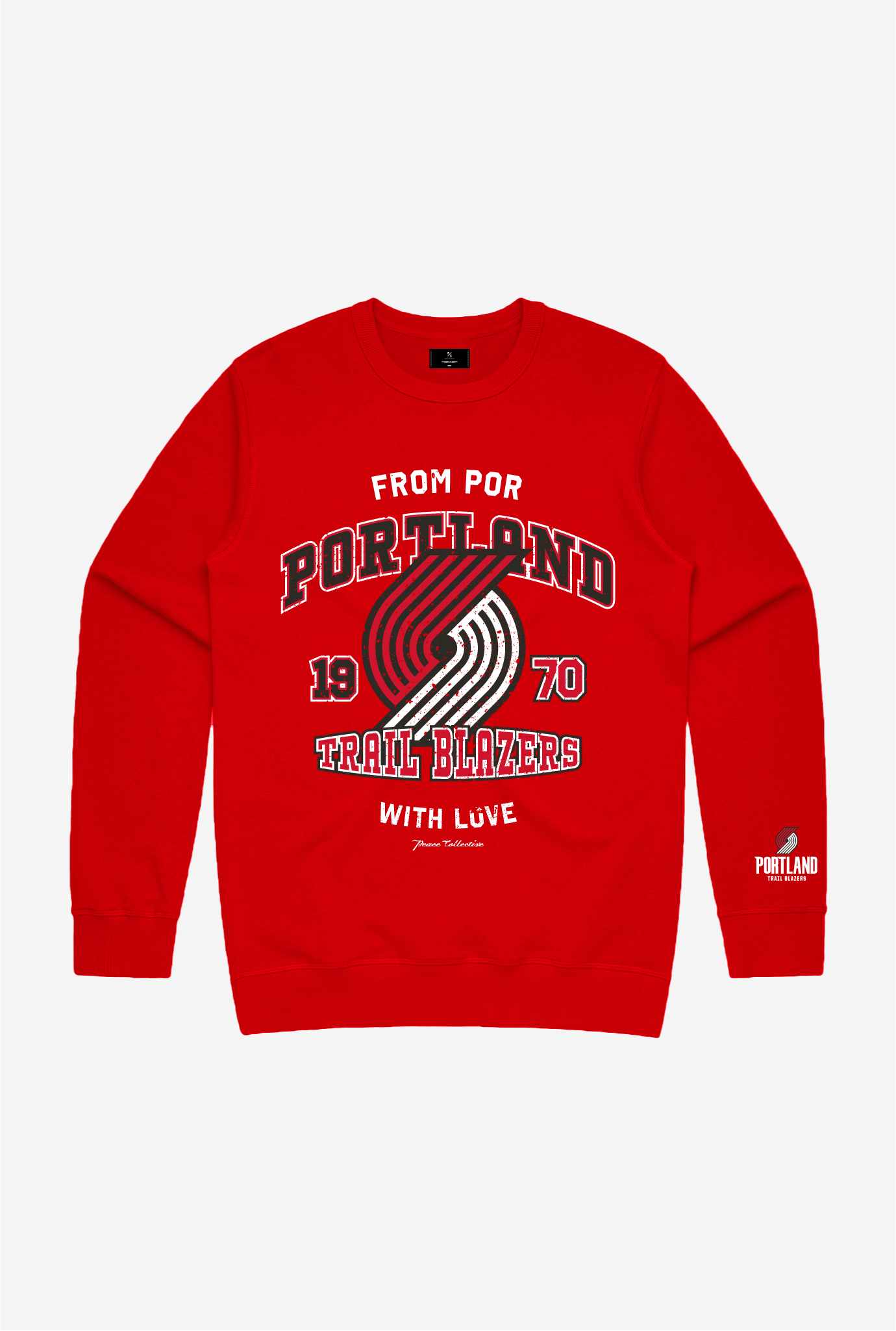 Portland Trail Blazers Washed Crewneck - Red