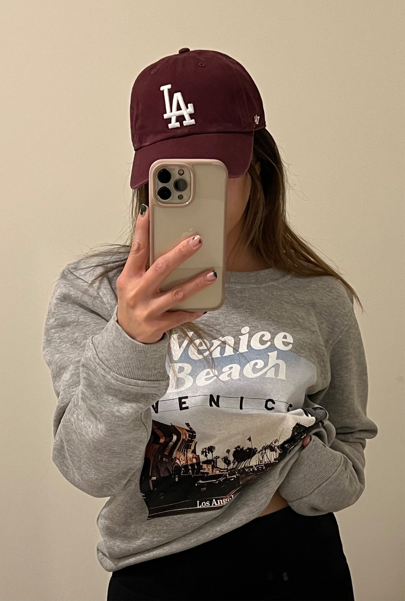 Venice Beach Post Card Crewneck - Grey
