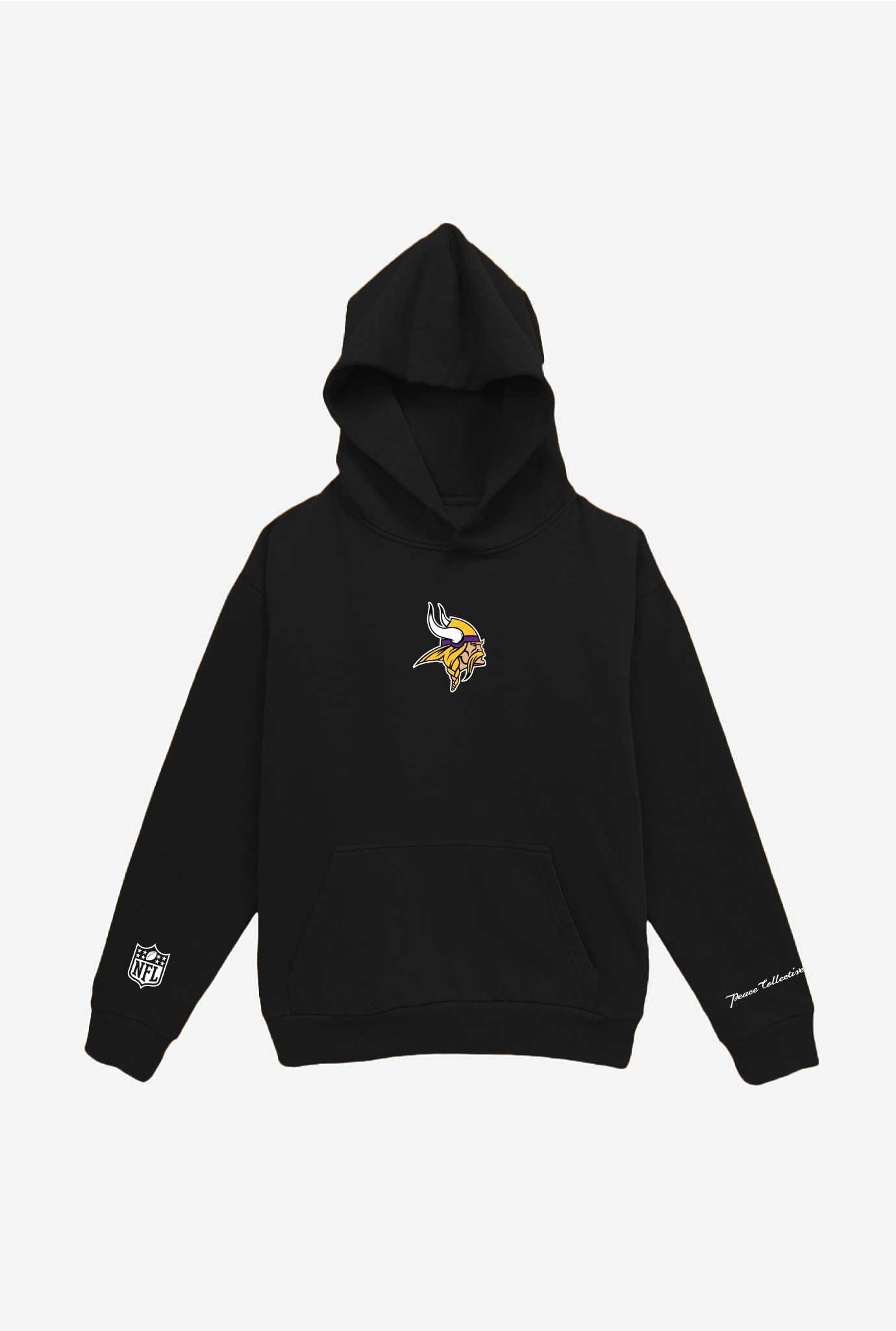 Minnesota Vikings Logo Heavyweight Hoodie - Black