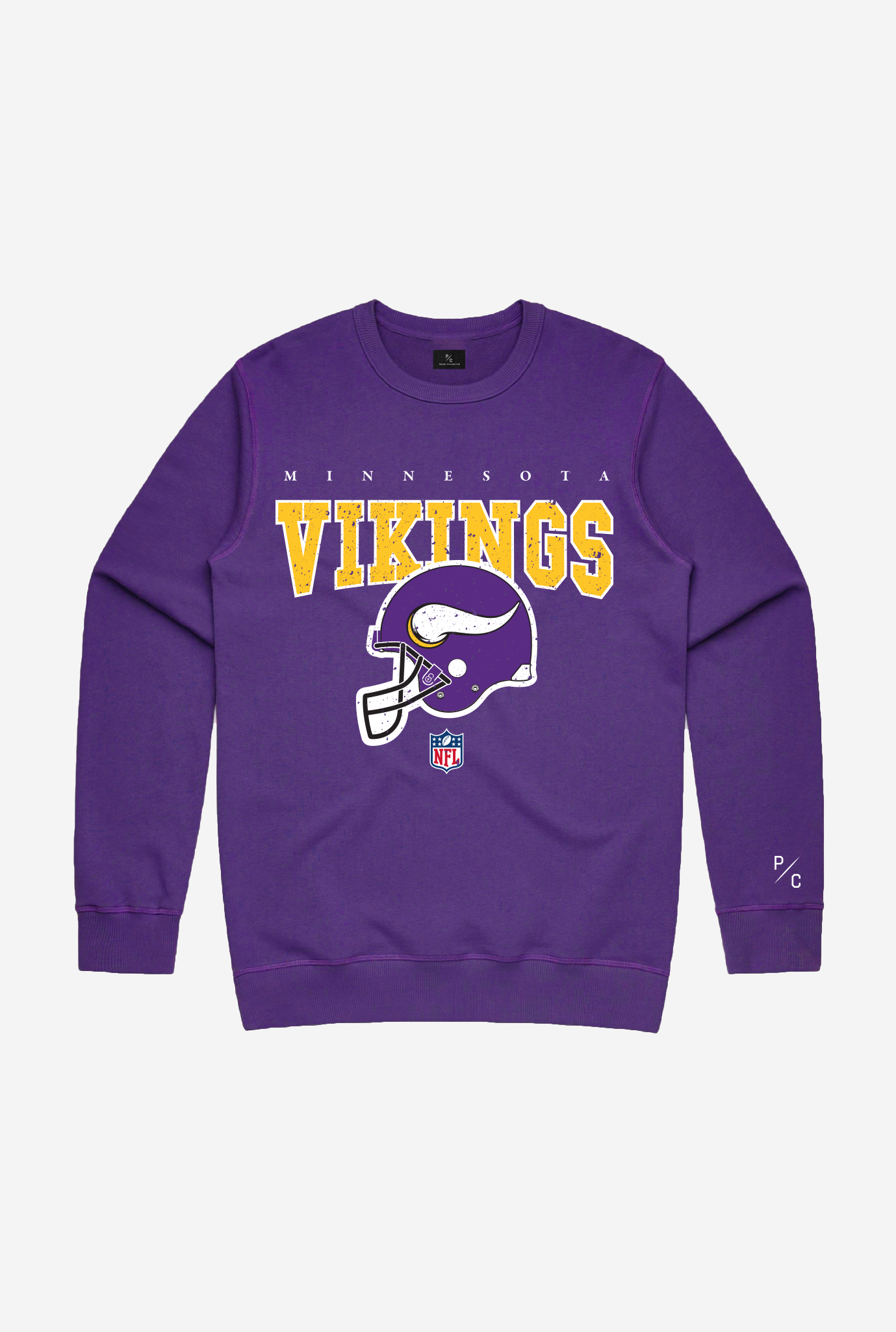 Pull ras du cou vintage des Vikings du Minnesota - Violet