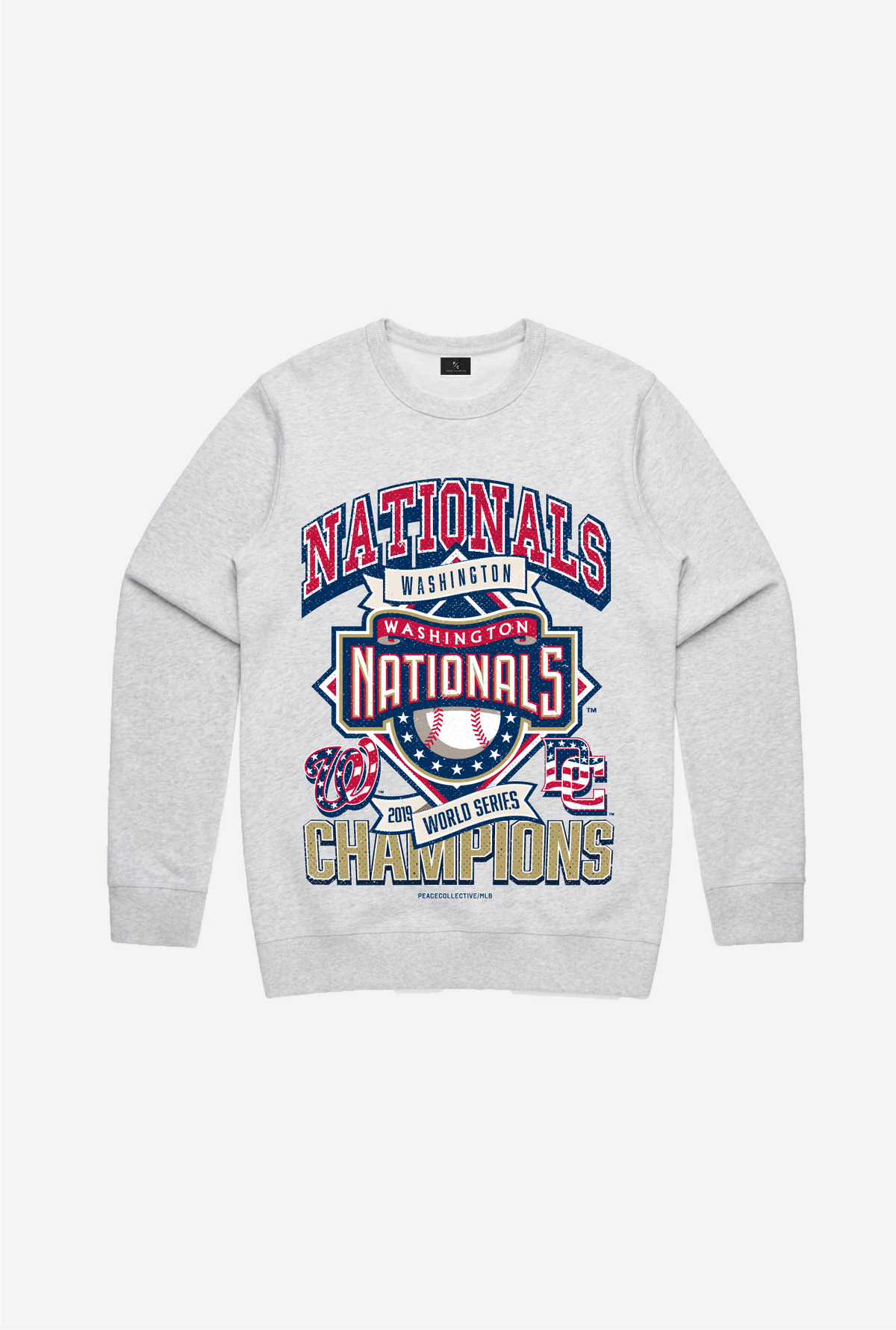 Washington Nationals Vintage Cooperstown Collection Crewneck - Ash