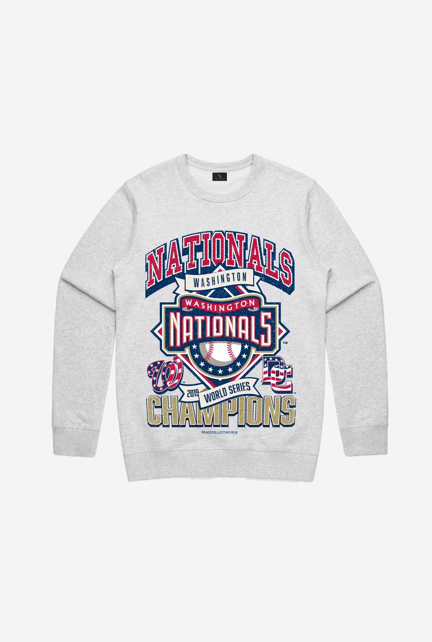 Washington Nationals Vintage Cooperstown Collection Crewneck - Ash