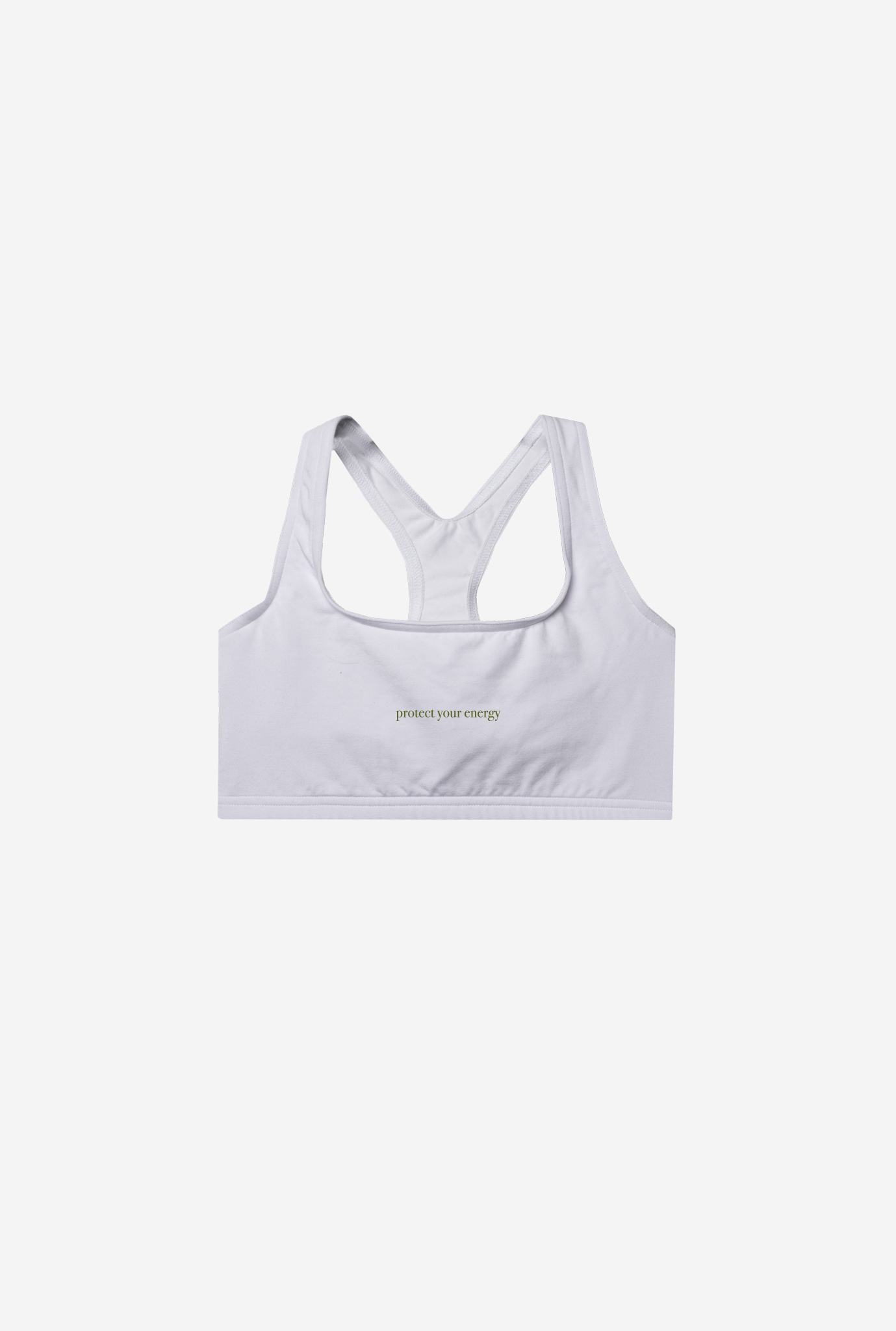 Protect Your Energy Movement™ Bra Top - White