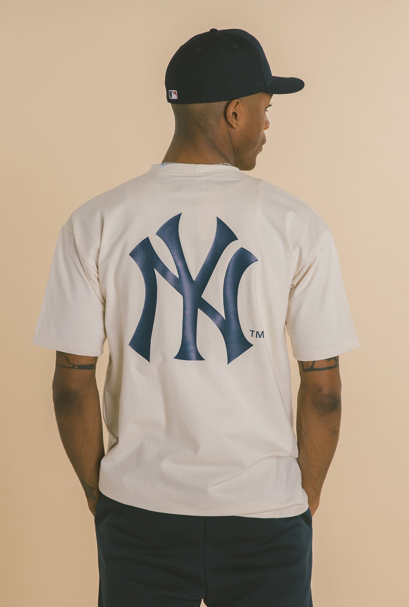 New York Yankees Heavyweight T Shirt - Natural