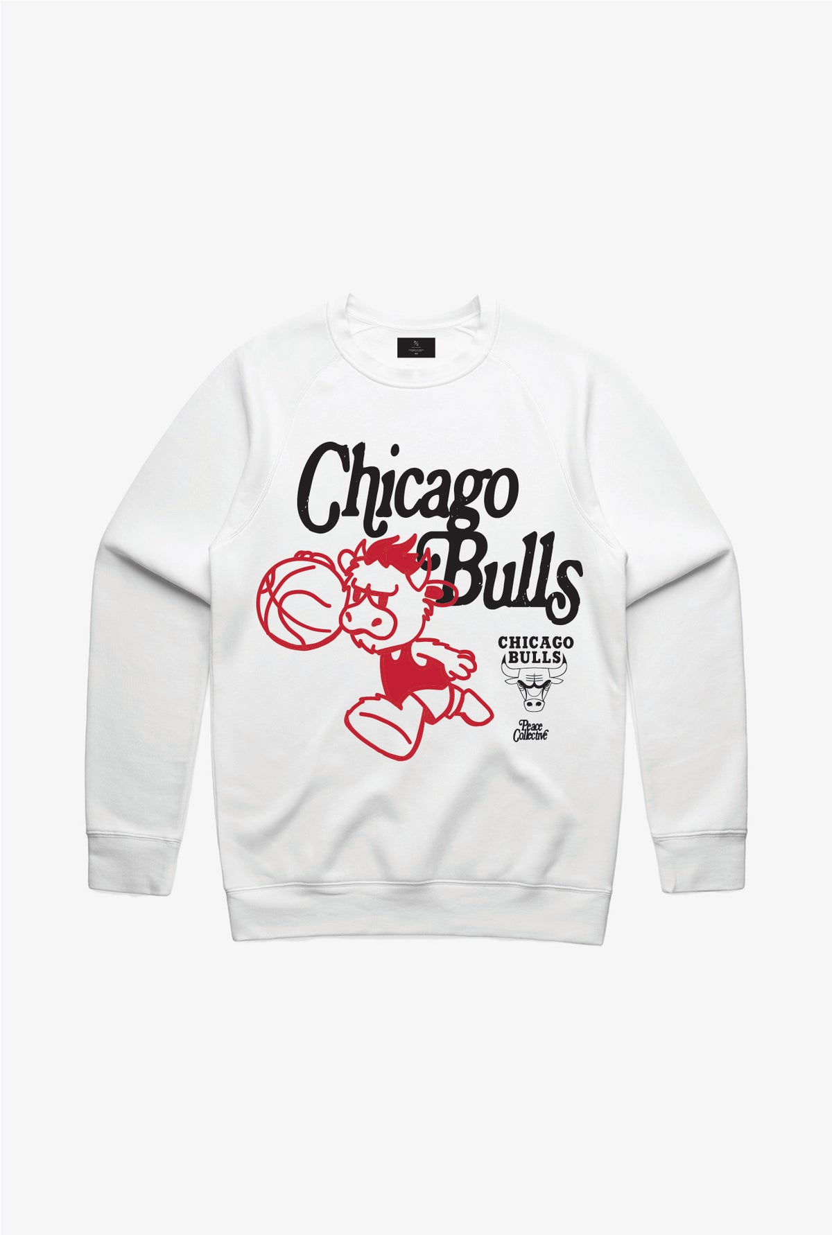 Chicago Bulls Mascot Crewneck - White