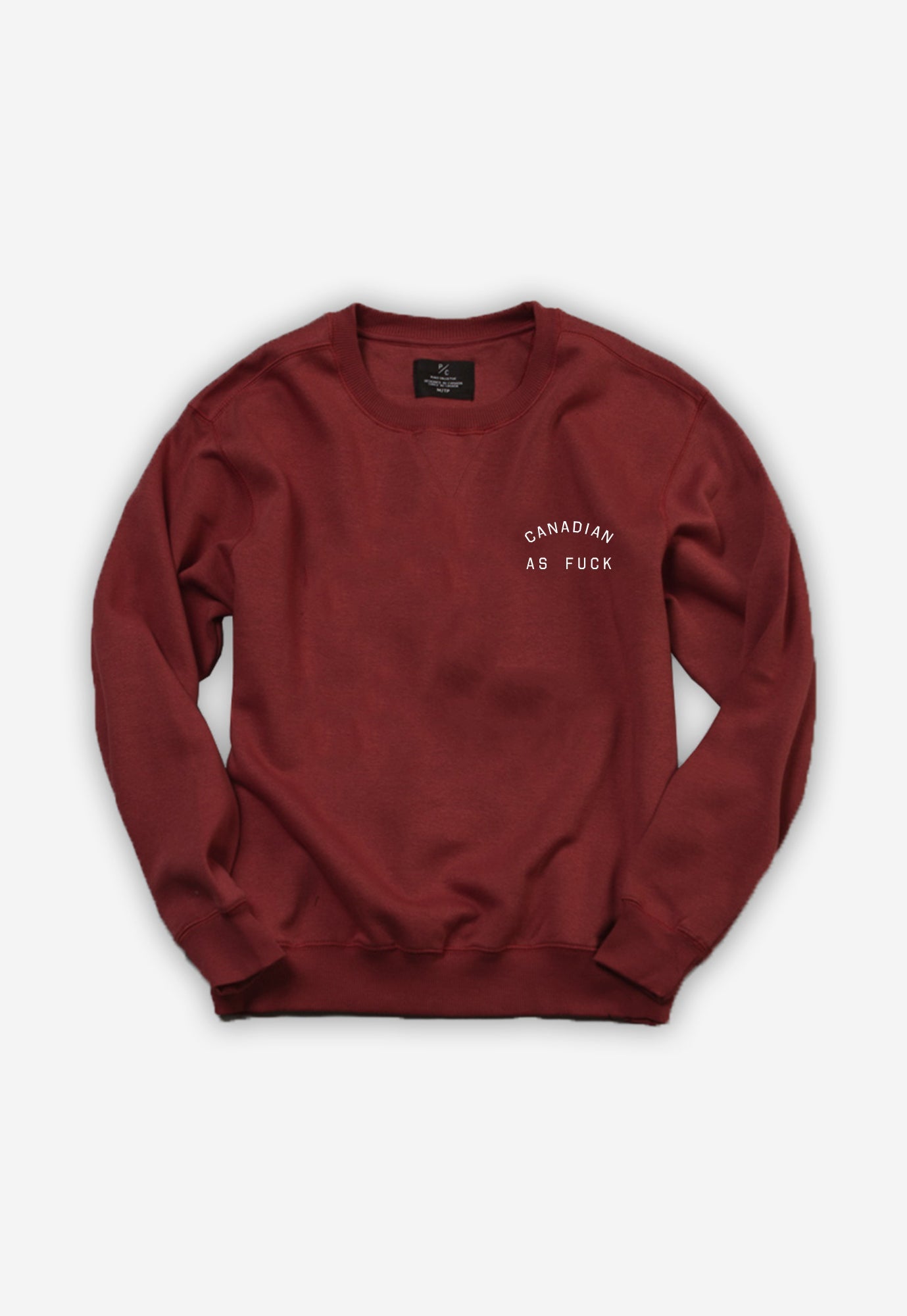 Canadian as Fuck Crewneck - Maroon