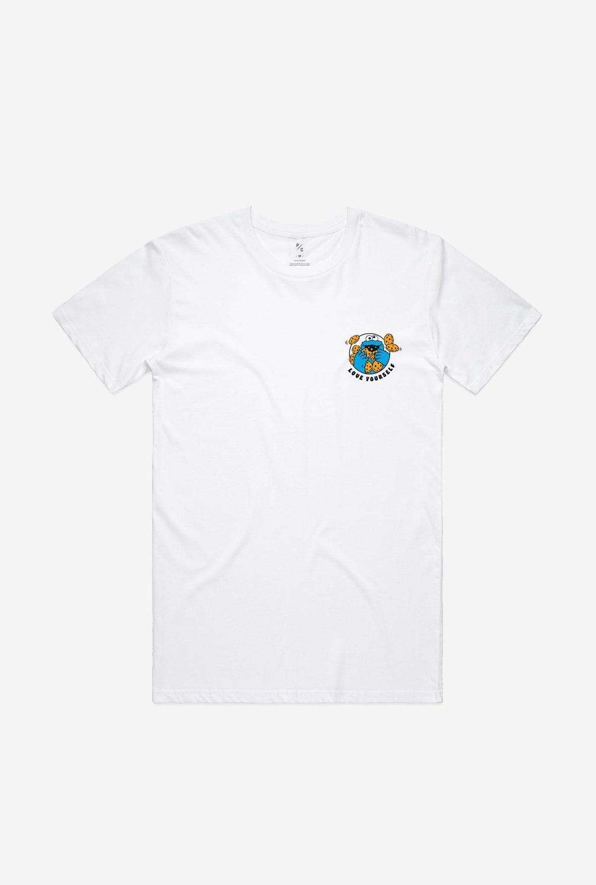 Love Yourself Cookie Monster T-Shirt - White