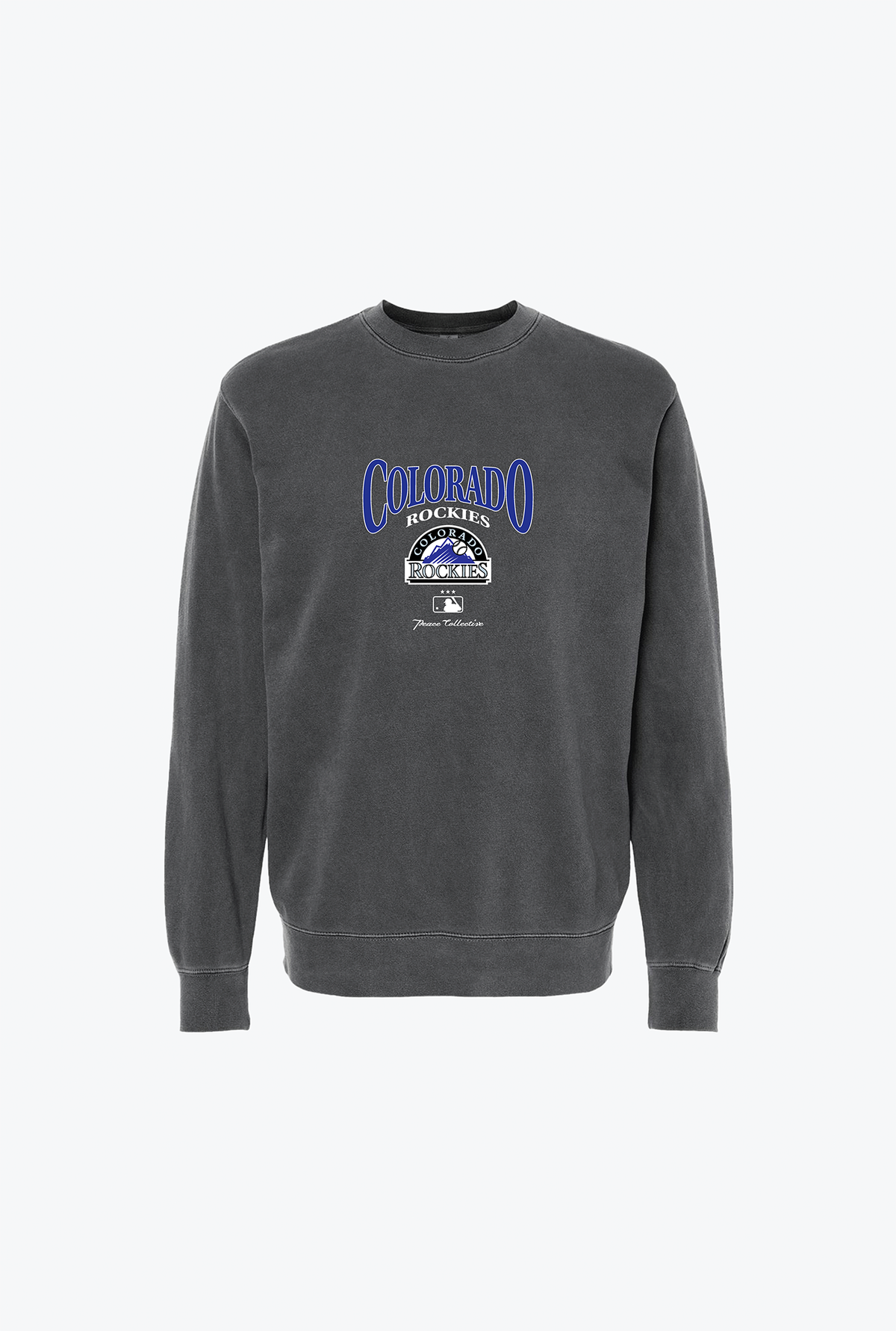 Colorado Rockies Vintage Embroidered Crewneck - Black