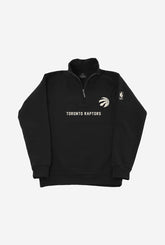 Toronto Raptors Pullover mit Viertelreißverschluss – Schwarz