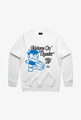 Pull ras du cou mascotte OKC Thunder - Blanc