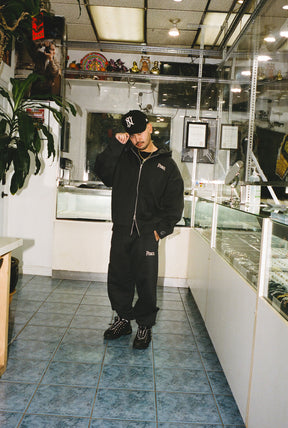 Peace Emblem SuperHeavy™️ Full Zip Hoodie - Off Black