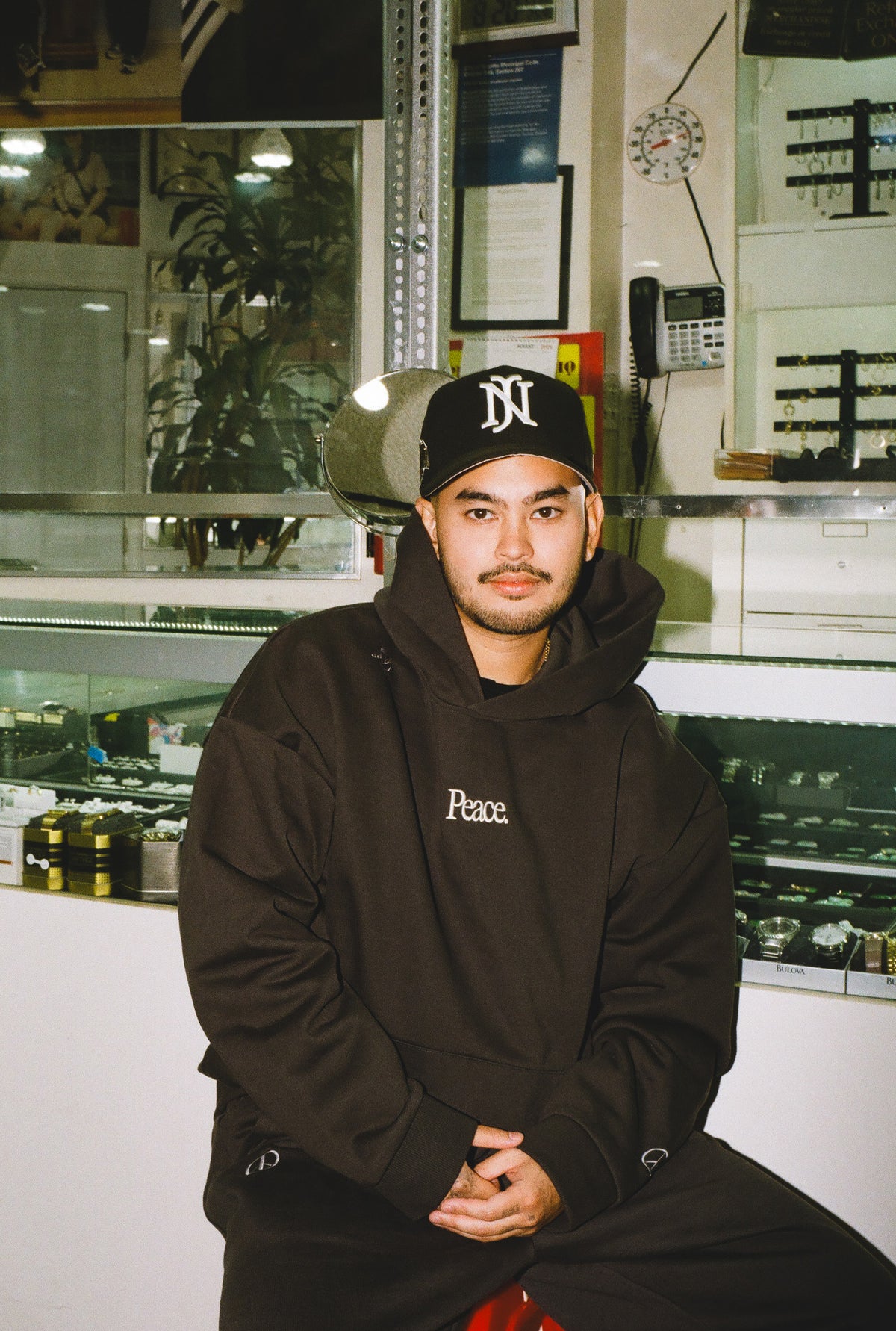 Peace Emblem SuperHeavy™️ Hoodie - Off Black
