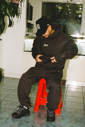 Peace Emblem SuperHeavy™️ Hoodie - Off Black