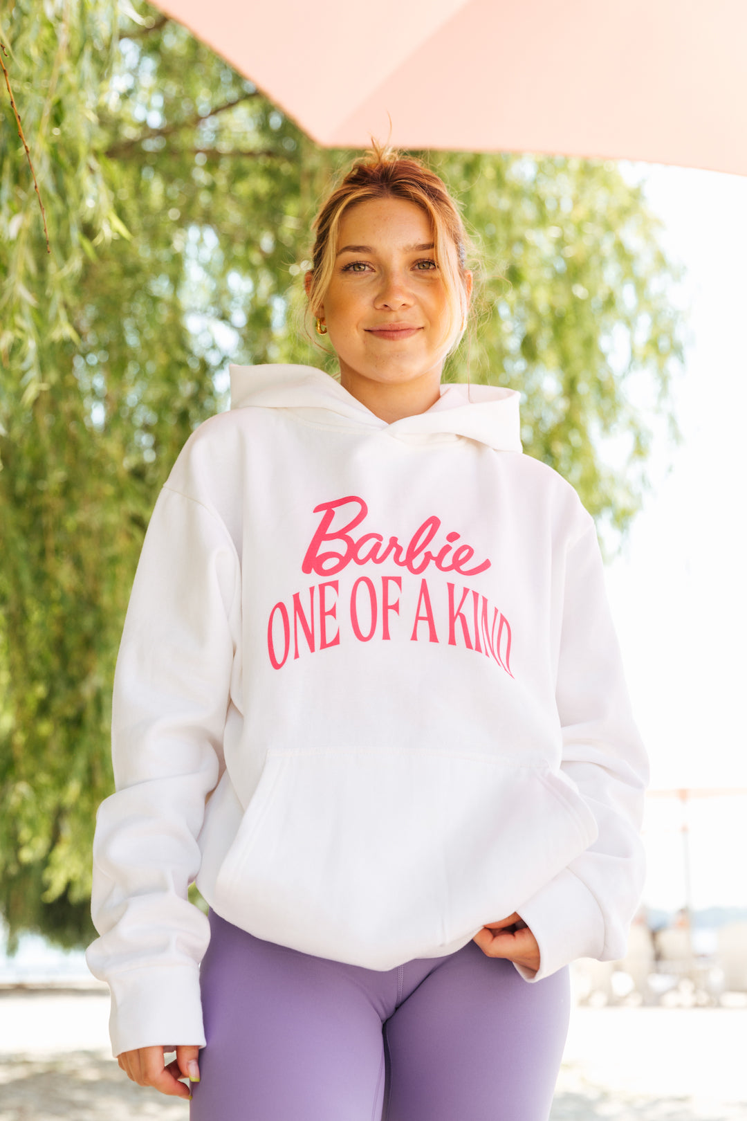 Barbie One Of A Kind Heavyweight Graphic Hoodie - White