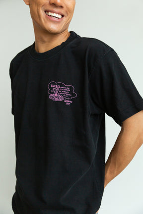 The Lorax Quote T-Shirt - Pigment Dye Black