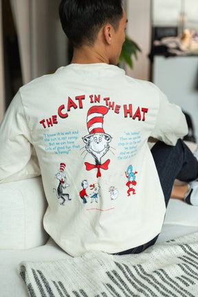 Cat In The Hat All Over Long Sleeve - Ivory