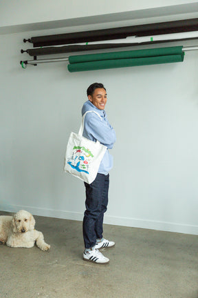 One Fish Two Fish Better Together Tote Bag - Natural