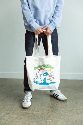 One Fish Two Fish Better Together Tote Bag - Natural