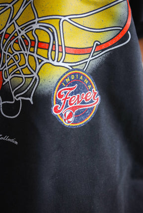 Indiana Fever Cropped Heavyweight T-Shirt - Off Black