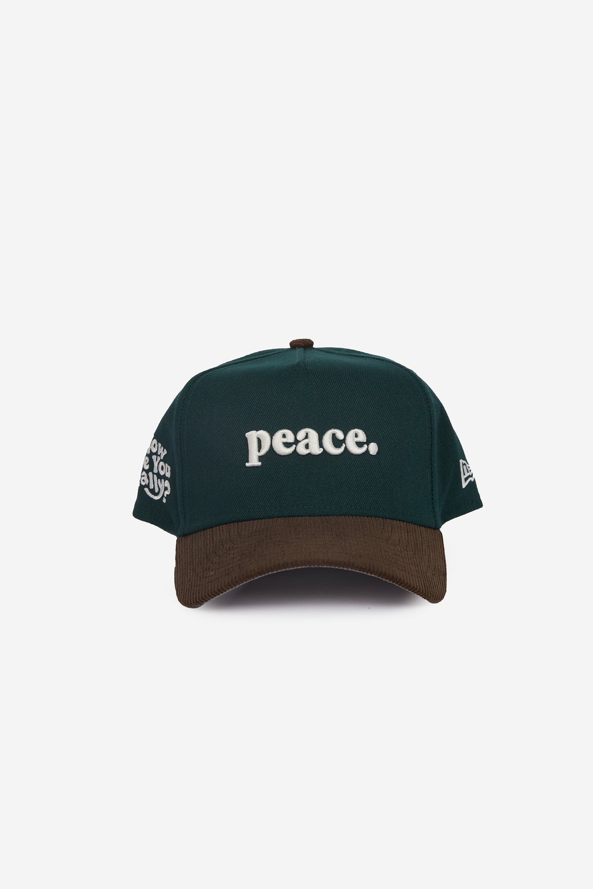 Peace How Are You Really 9FORTY A-Frame Cap - Dark Green/Walnut