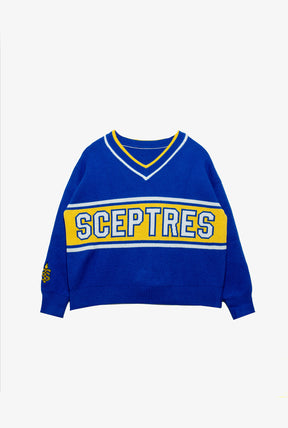 Toronto Sceptres Womens V-Neck Knit Sweater - Royal