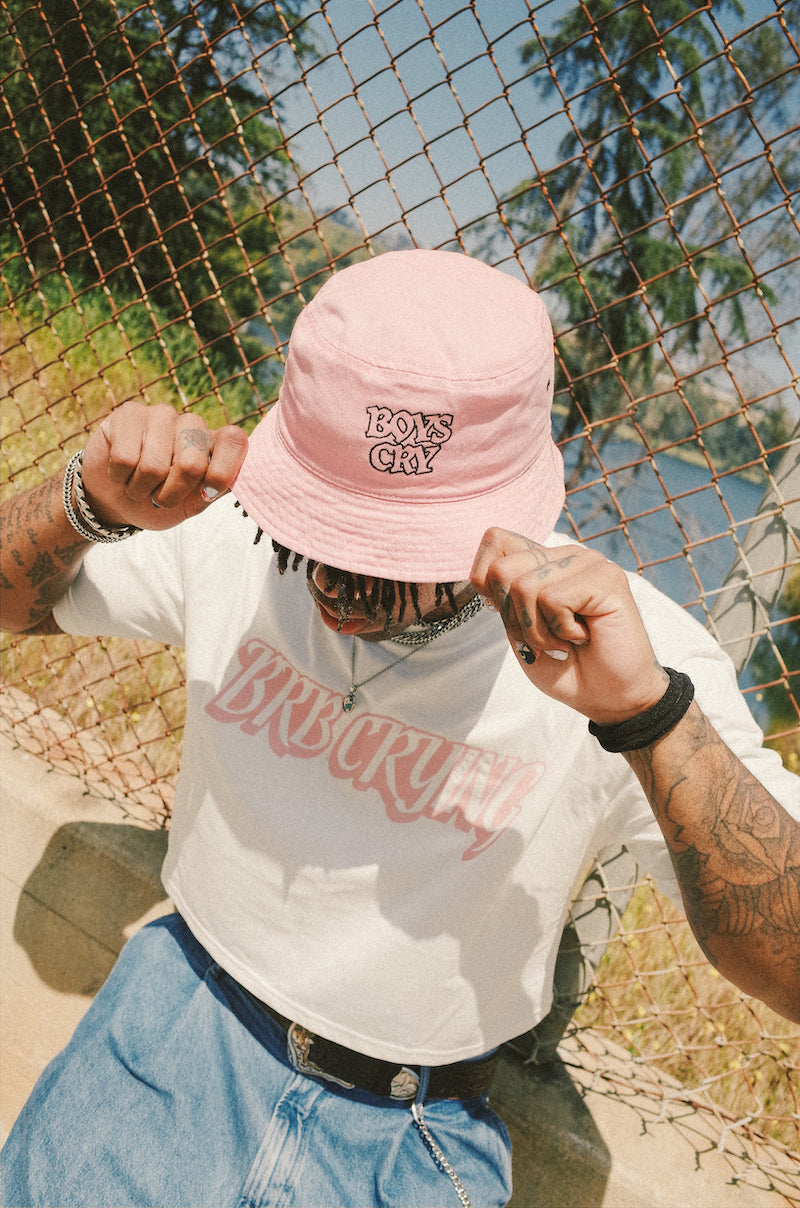 Boys Cry Bucket Hat - Pink