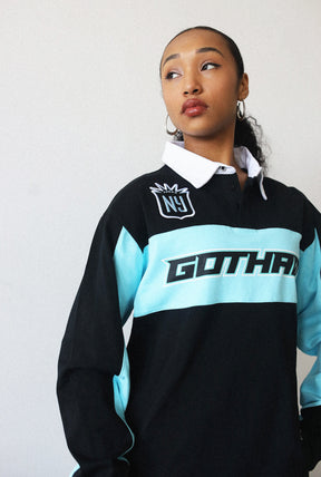 Polo de rugby Gotham FC - Negra / Celeste